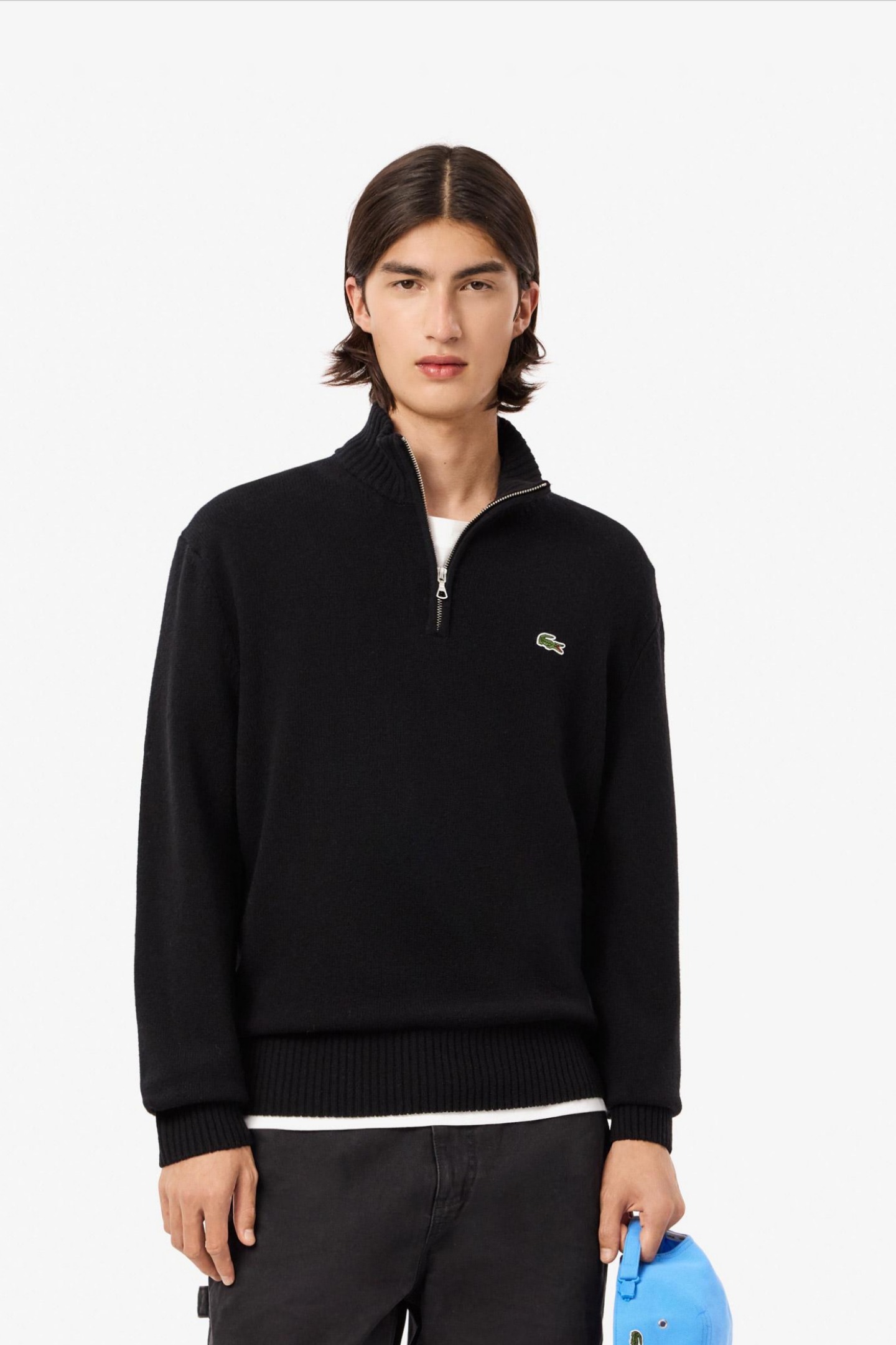 Мужской черный свитер Черный L-XL Lacoste AH3052031 Мужской черный свитер Черный L-XL Lacoste AH3052031