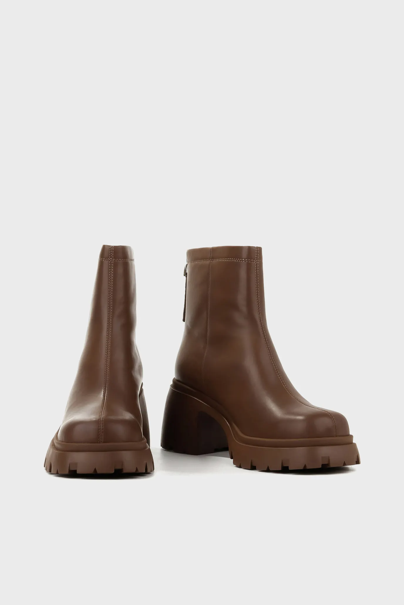 Женские коричневые кожаные ботильоны 3