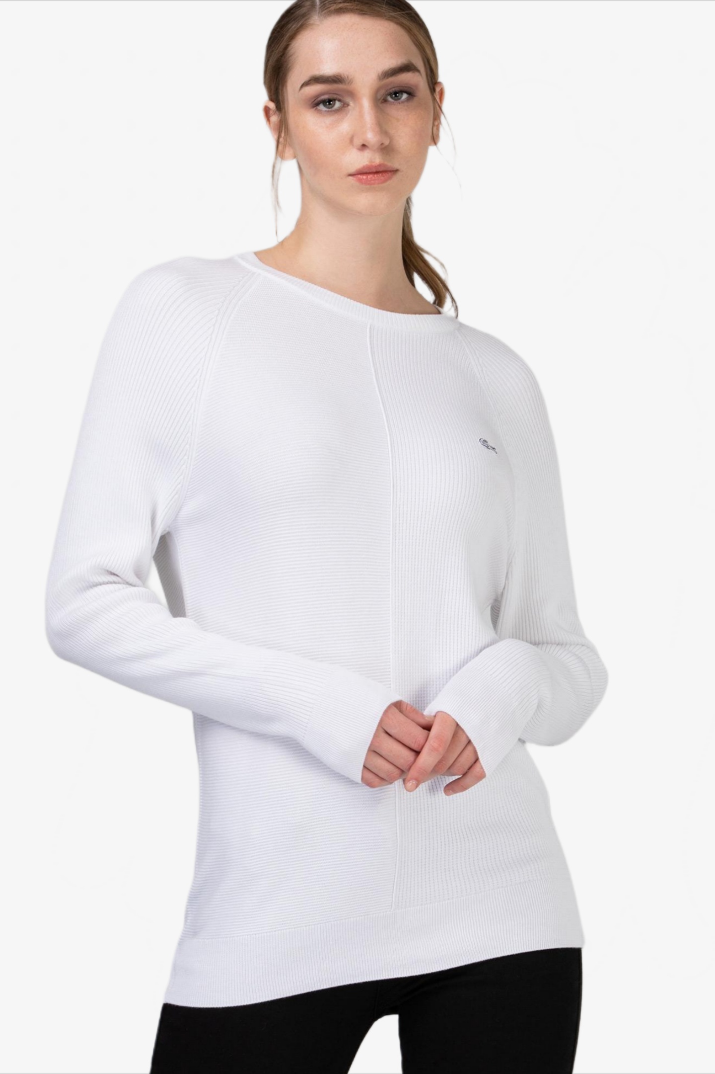 Женский белый свитер Белый L-XL Lacoste AH010303B Женский белый свитер Белый L-XL Lacoste AH010303B