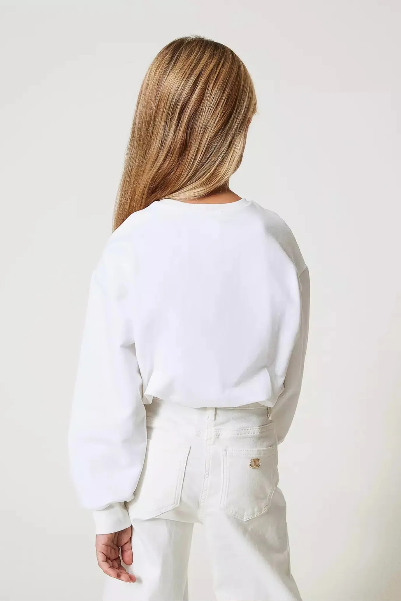 Дитячий білий світшот TWINSET Girl 5