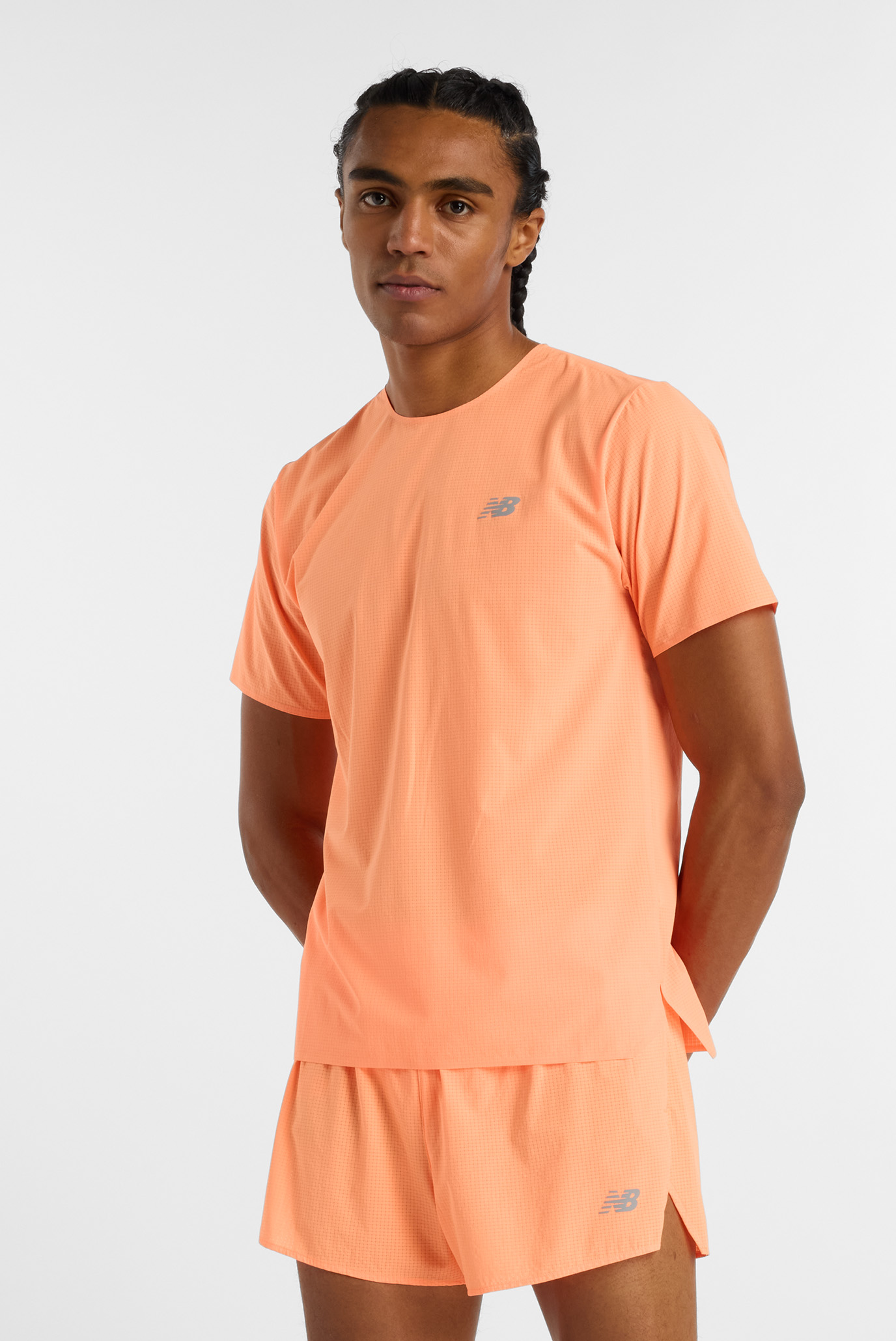 Мужская оранжевая футболка Race Day Ultra Light Оранжевый L New Balance MT51208HMO Мужская оранжевая футболка Race Day Ultra Light Оранжевый L New Balance MT51208HMO