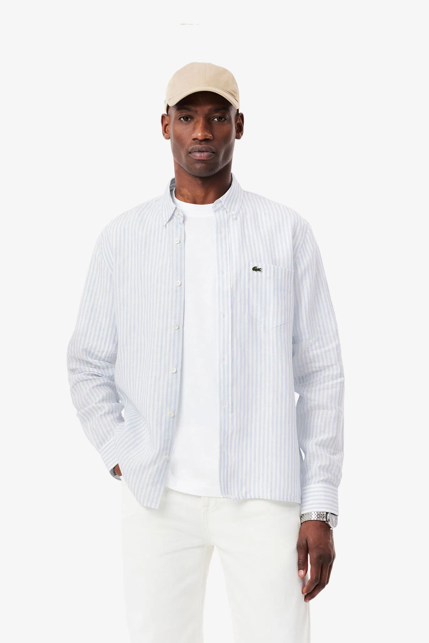 Мужская голубая льняная рубашка Голубой 41 Lacoste CH6985E7B Мужская голубая льняная рубашка Голубой 41 Lacoste CH6985E7B
