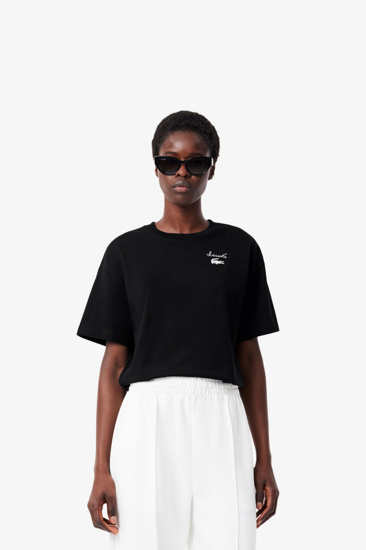 Женская черная футболка Черный 34 Lacoste TF2523031 Женская черная футболка Черный 34 Lacoste TF2523031