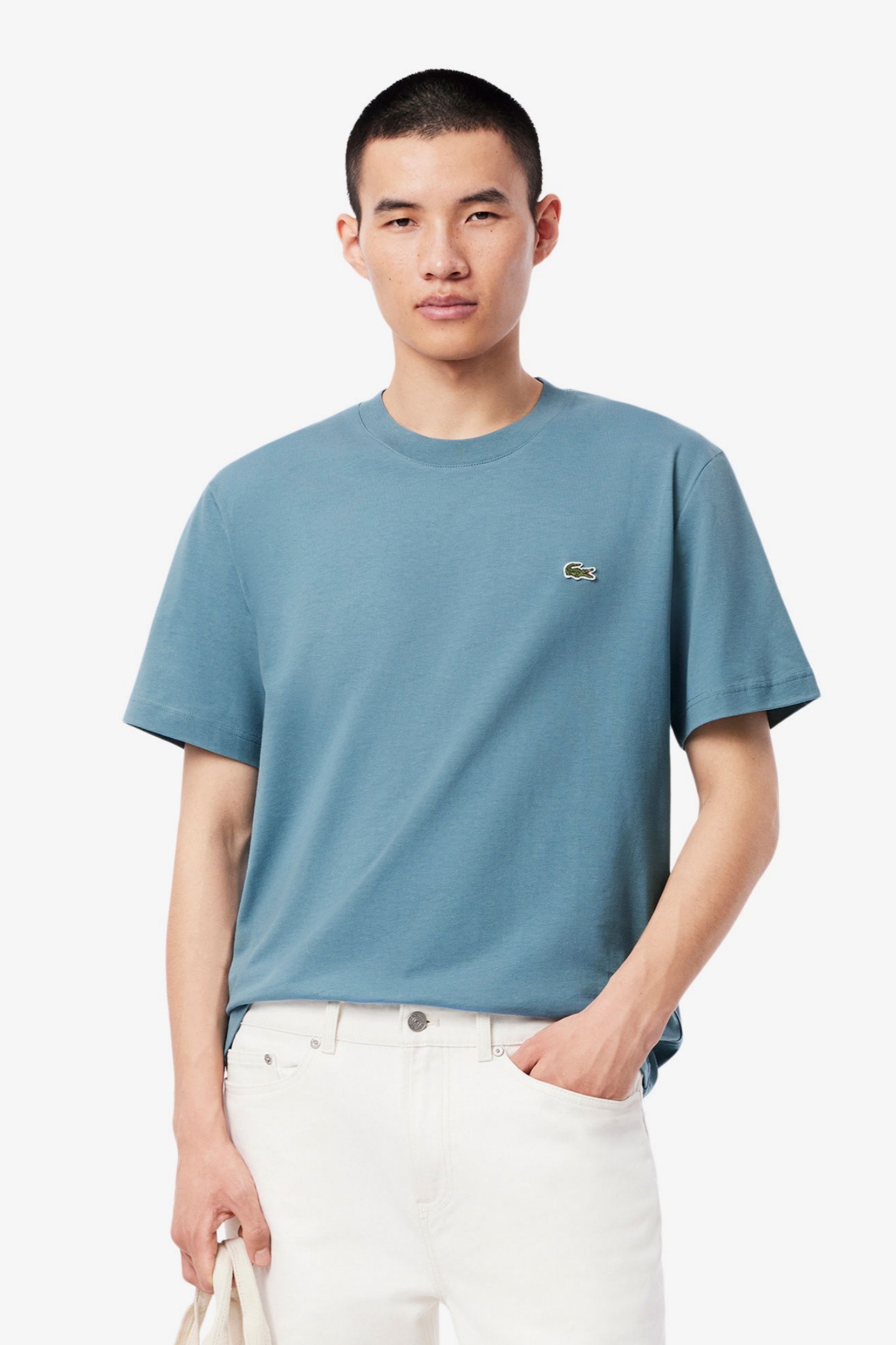 Мужская голубая футболка Classic fit Голубой L Lacoste TH7318HD9 Мужская голубая футболка Classic fit Голубой L Lacoste TH7318HD9