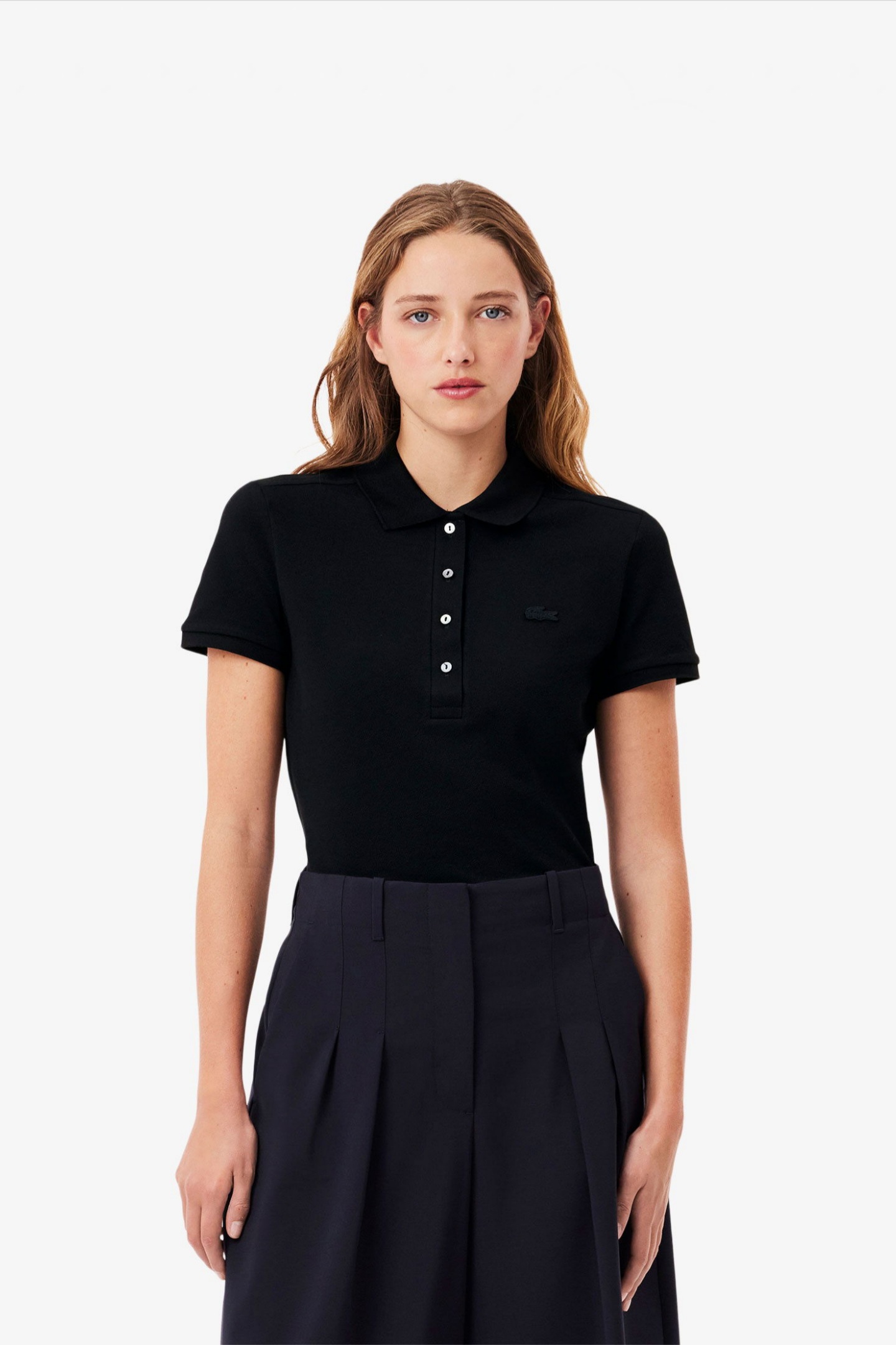 Женское черное поло Черный 40 Lacoste PF5462031 Женское черное поло Черный 40 Lacoste PF5462031