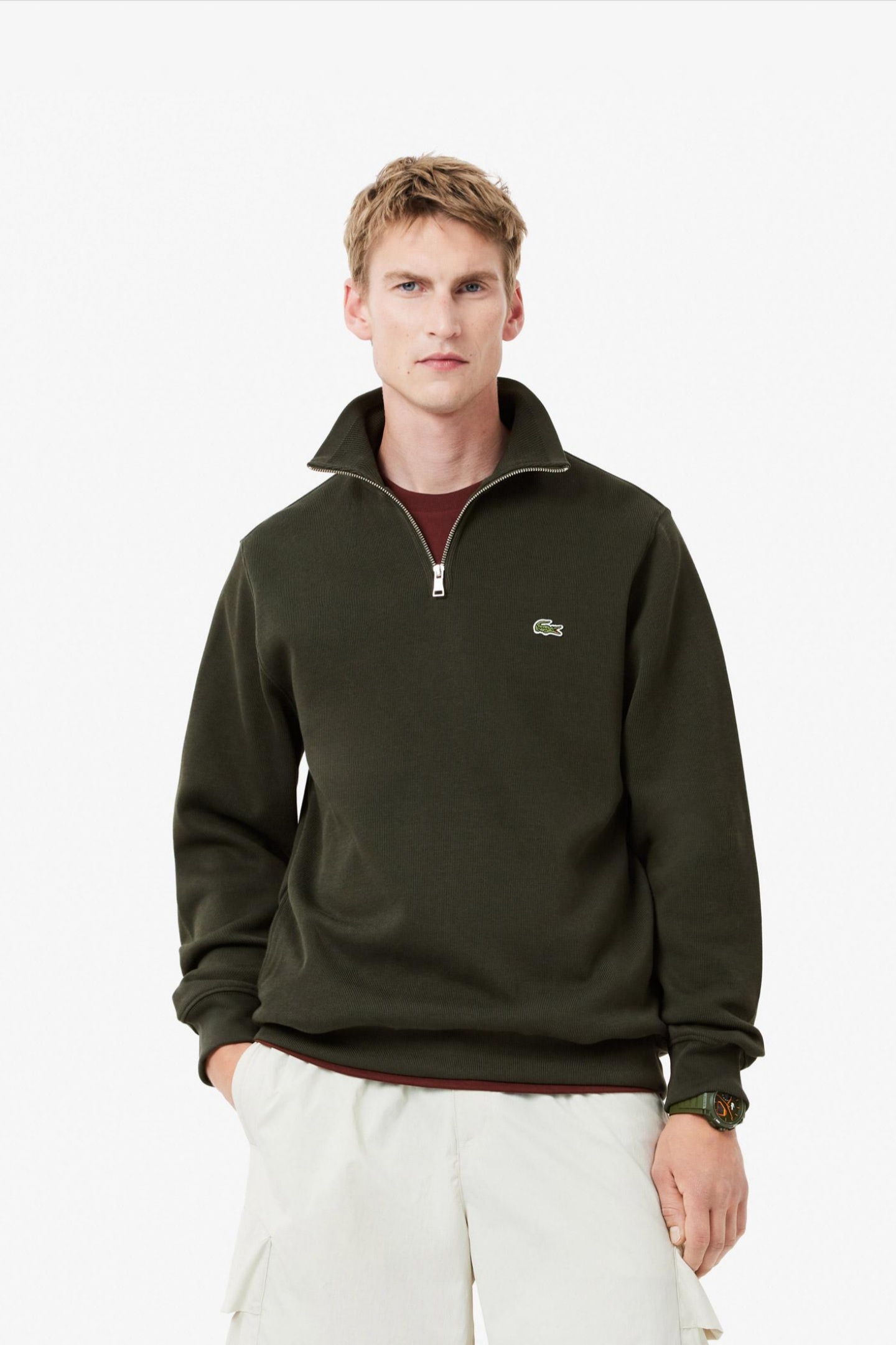 Мужская зеленая толстовка Зеленый L-XL Lacoste SH1927L7A Мужская зеленая толстовка Зеленый L-XL Lacoste SH1927L7A