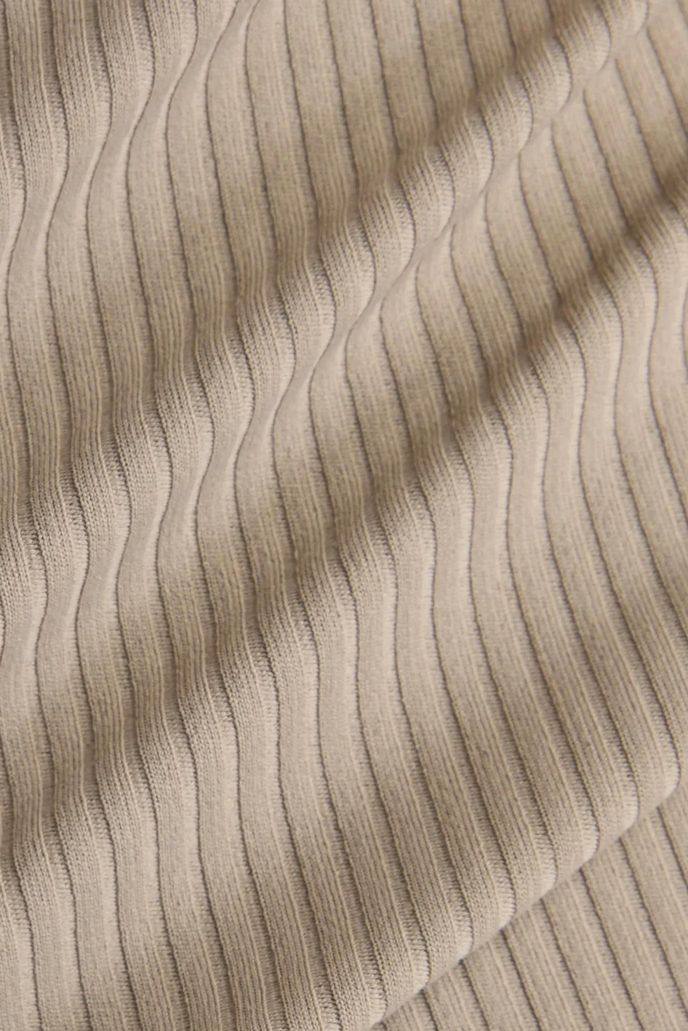 Жіноча бежева футболка Ribbed Fitted 6