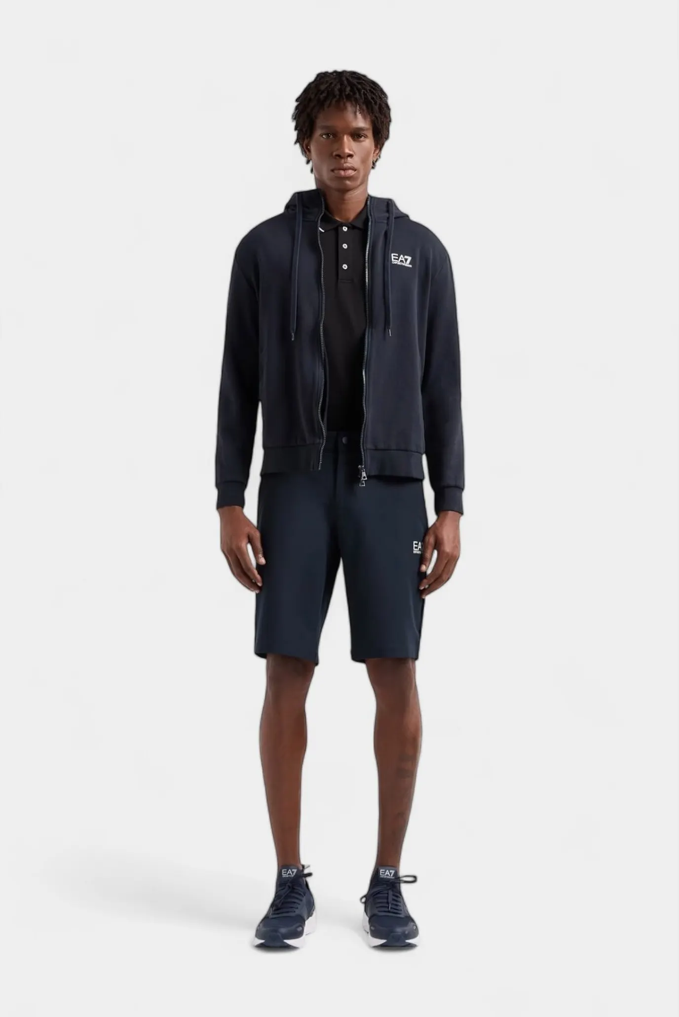 Мужское черное хлопковое поло 2