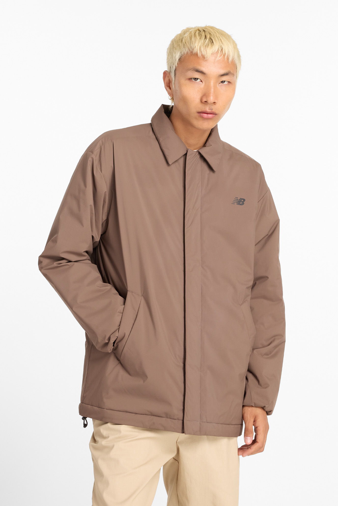 Мужская коричневая куртка Coaches Jacket Коричневый M New Balance MJ43504DUO Мужская коричневая куртка Coaches Jacket Коричневый M New Balance MJ43504DUO