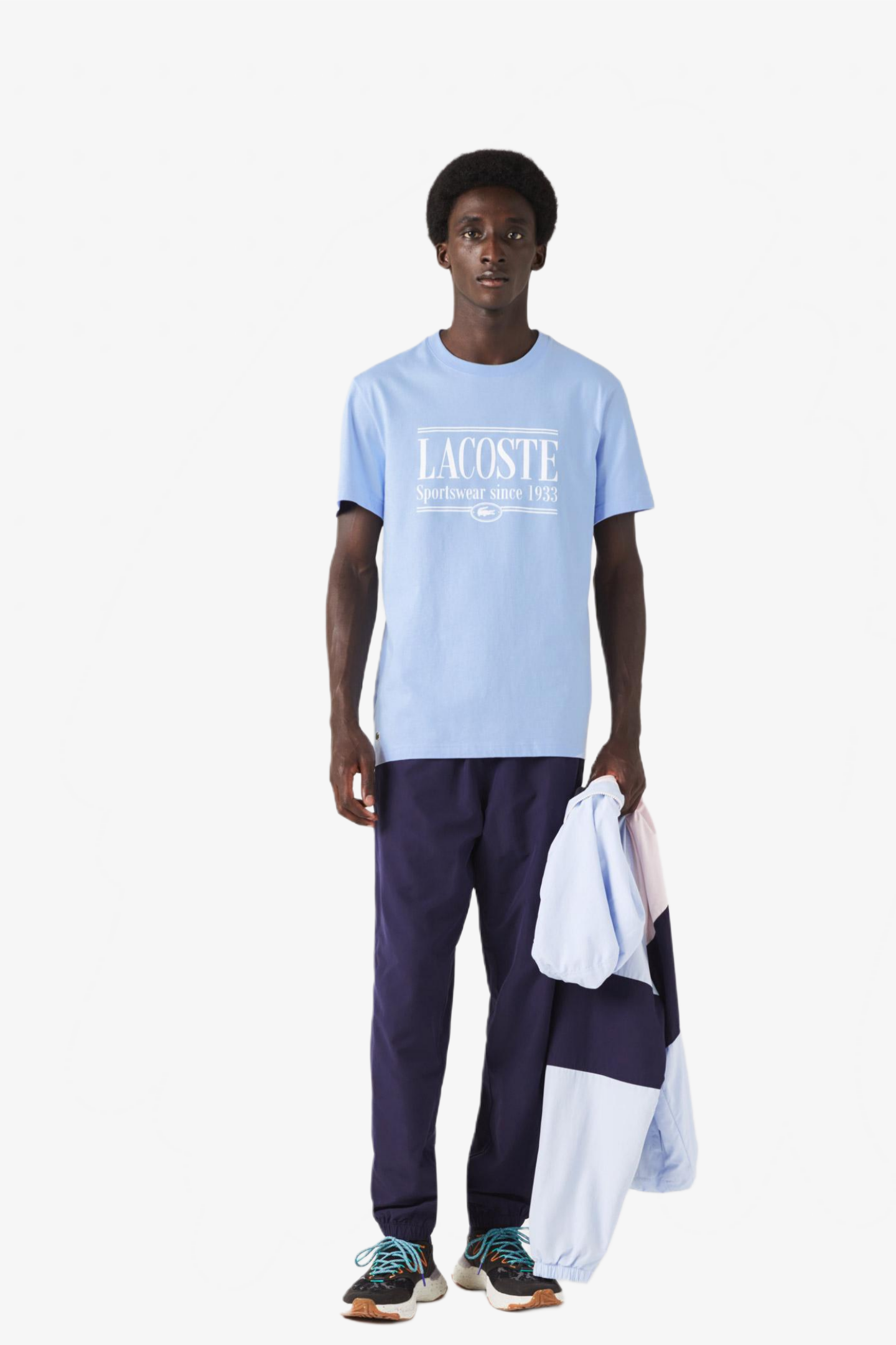 Мужская голубая футболка Голубой L-XL Lacoste TH0322HBP Мужская голубая футболка Голубой L-XL Lacoste TH0322HBP