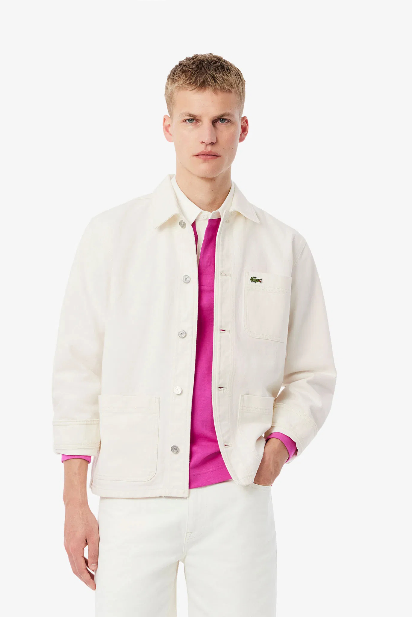 Мужская белая джинсовая куртка Белый 41 Lacoste CH922270V Мужская белая джинсовая куртка Белый 41 Lacoste CH922270V