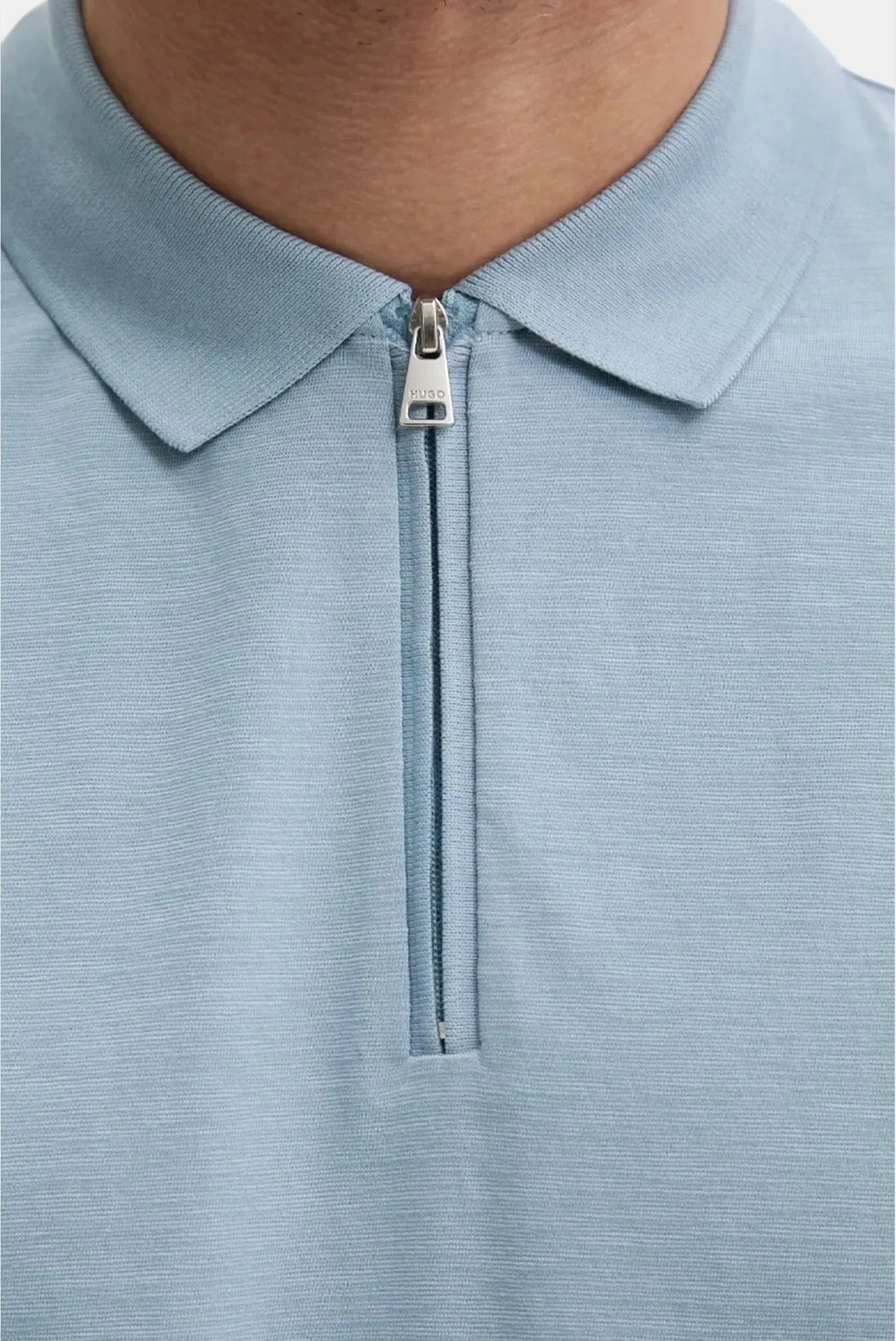 Мужское голубое поло 4