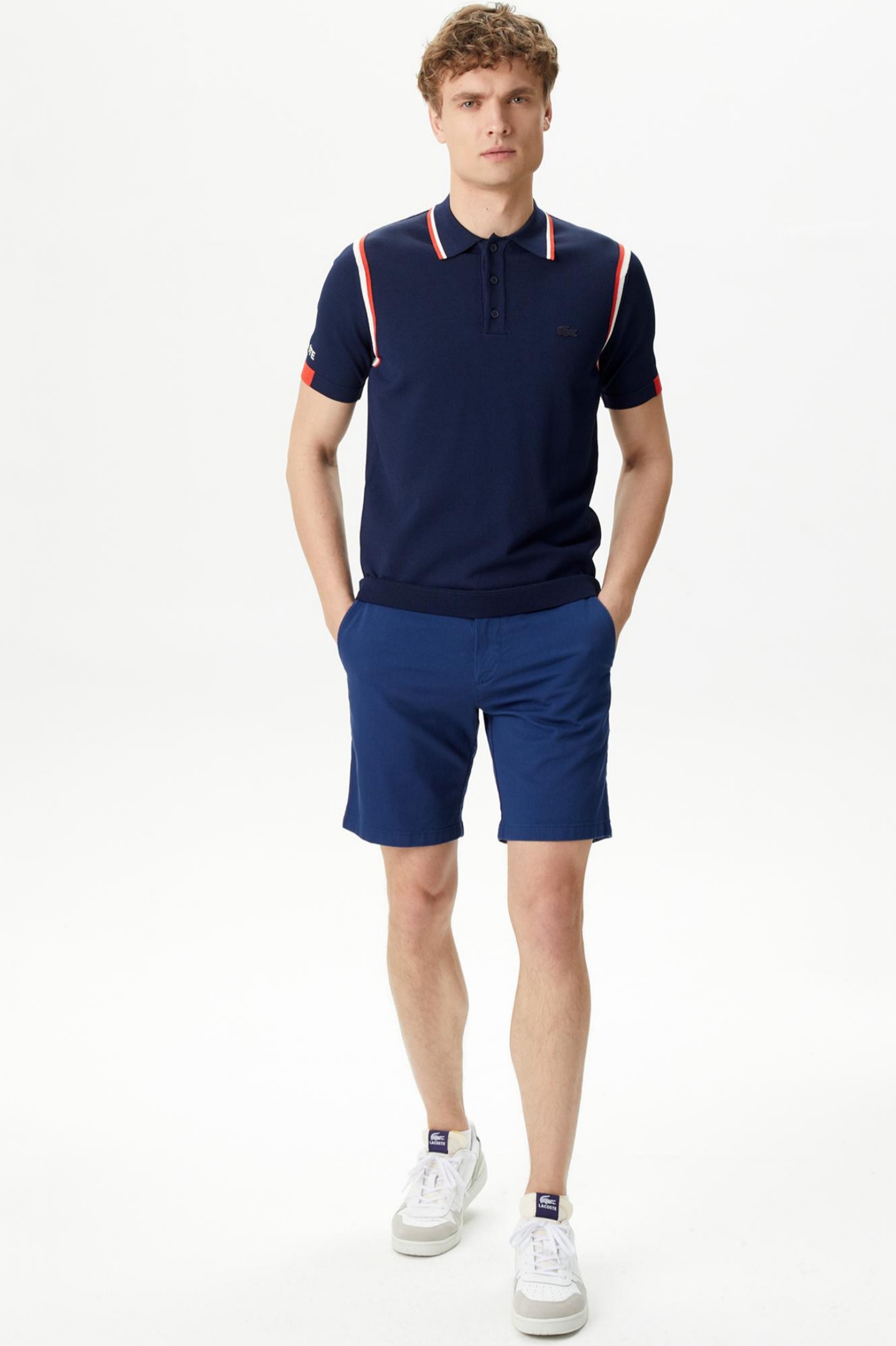 Мужские синие шорты Синий 40 Lacoste FH0413HBM Мужские синие шорты Синий 40 Lacoste FH0413HBM