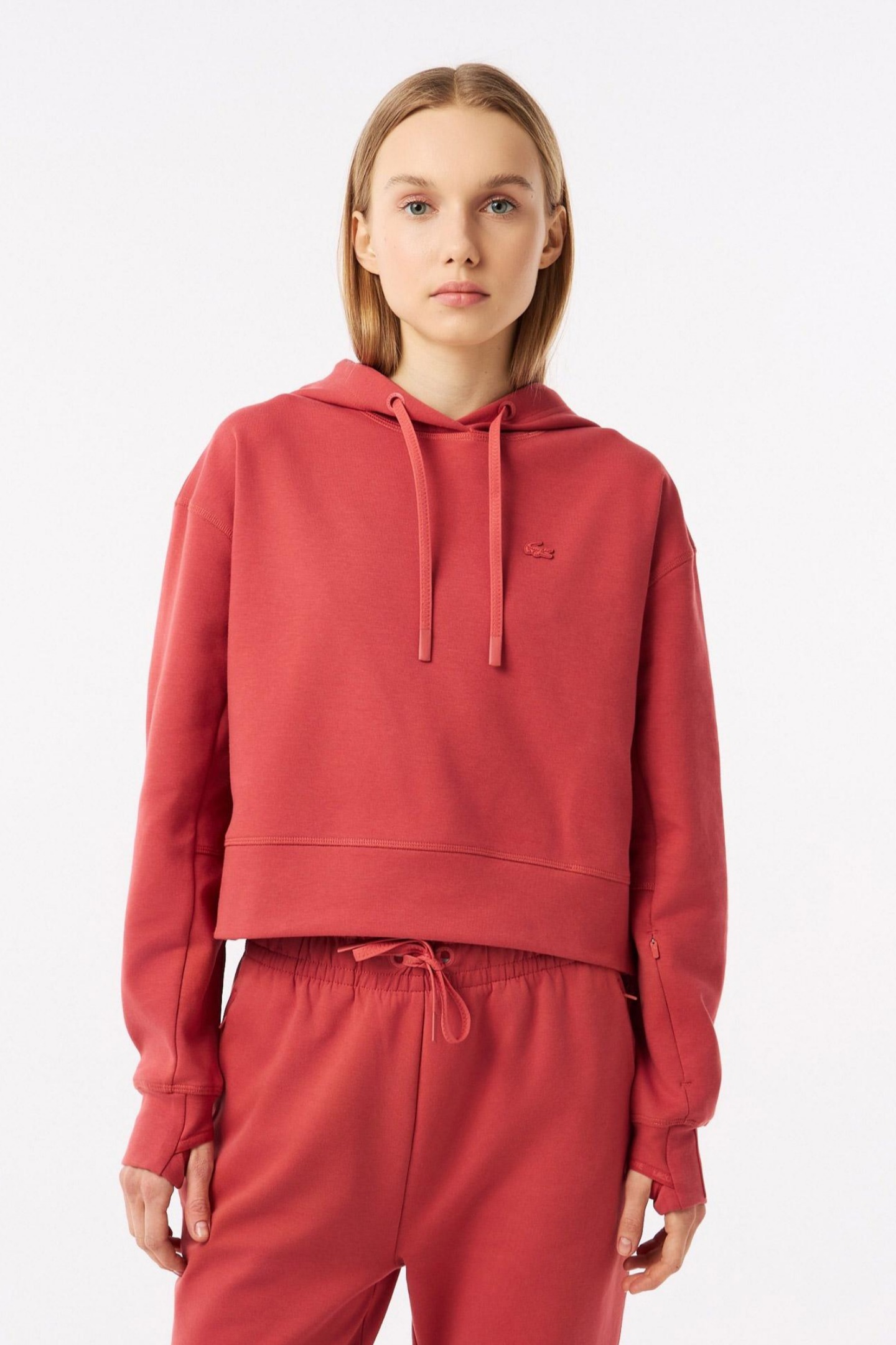 Женская розовая толстовка. Розовый 42 Lacoste SF0281ZV9 Женская розовая толстовка. Розовый 42 Lacoste SF0281ZV9
