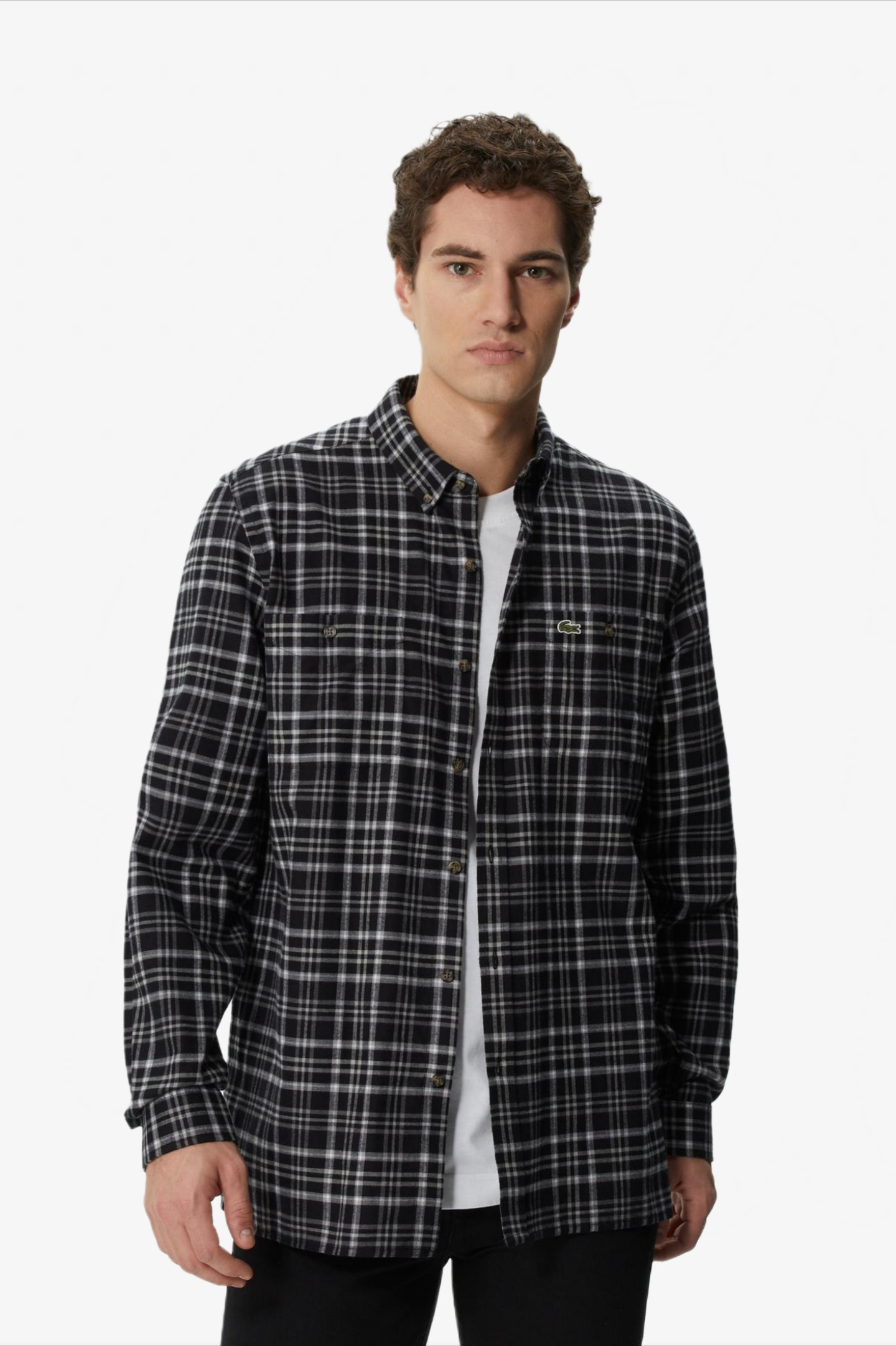 Мужская черная рубашка Черный 39 Lacoste CH242828S Мужская черная рубашка Черный 39 Lacoste CH242828S