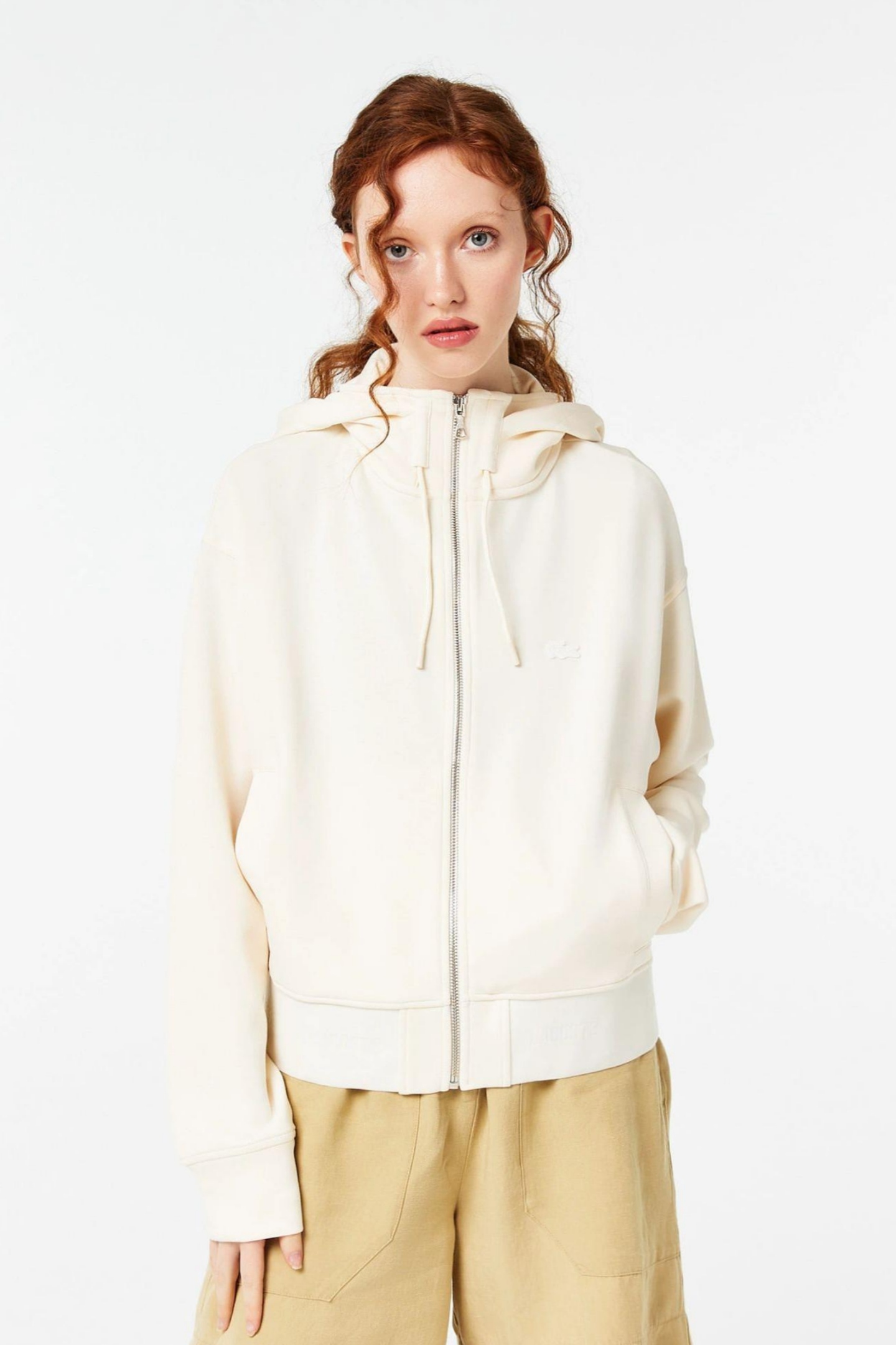 Женская белая толстовка Белый 36 Lacoste SF021111B Женская белая толстовка Белый 36 Lacoste SF021111B