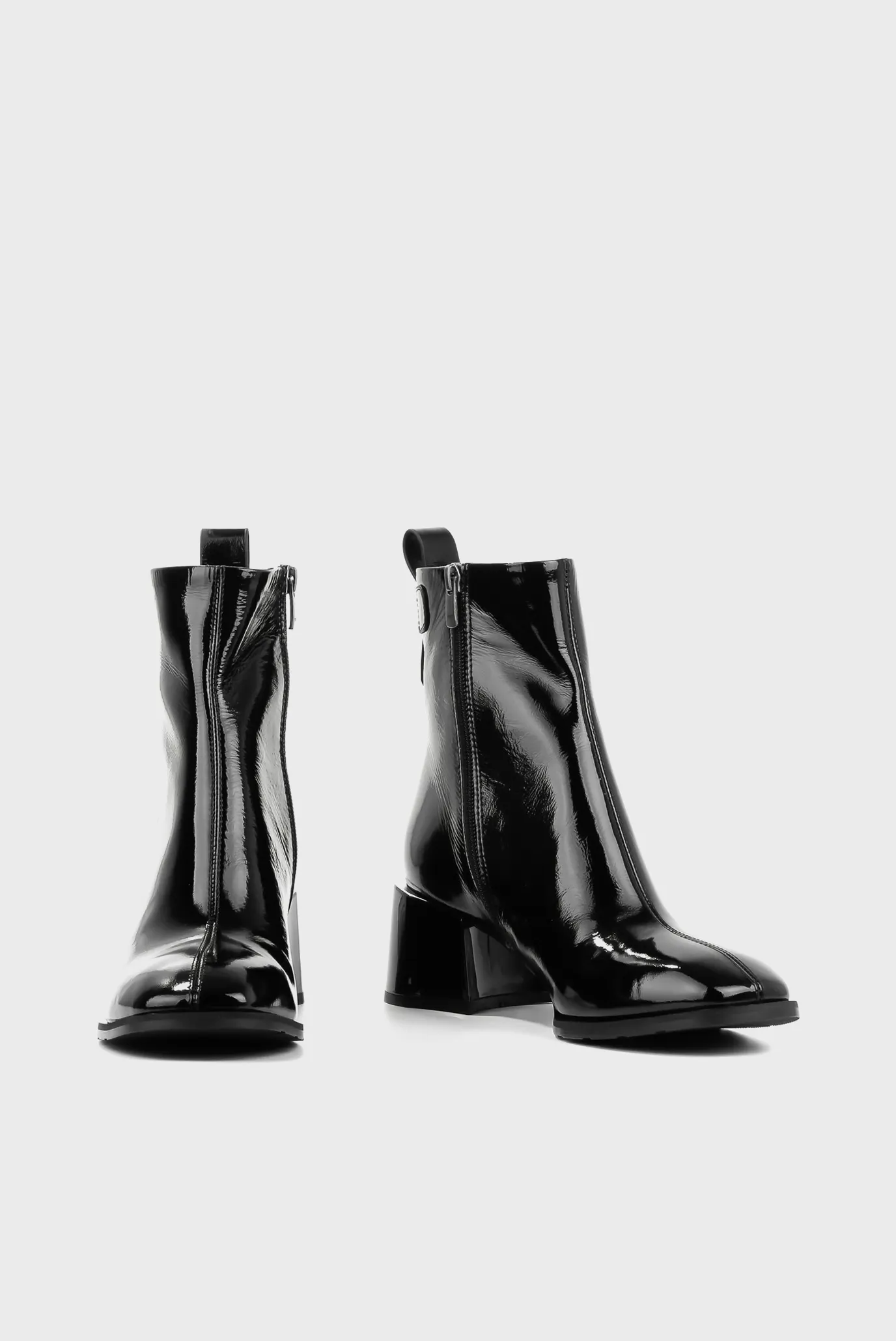 Женские черные лаковые ботильоны 3