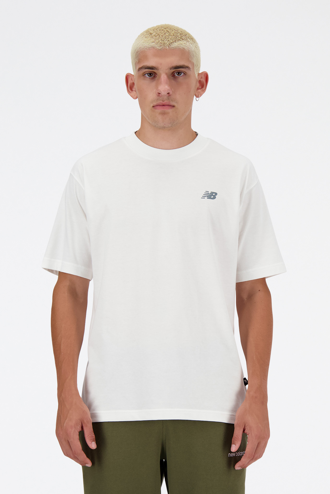 Мужская белая футболка Sport Essentials Logo Белый XL New Balance MT41580WT Мужская белая футболка Sport Essentials Logo Белый XL New Balance MT41580WT