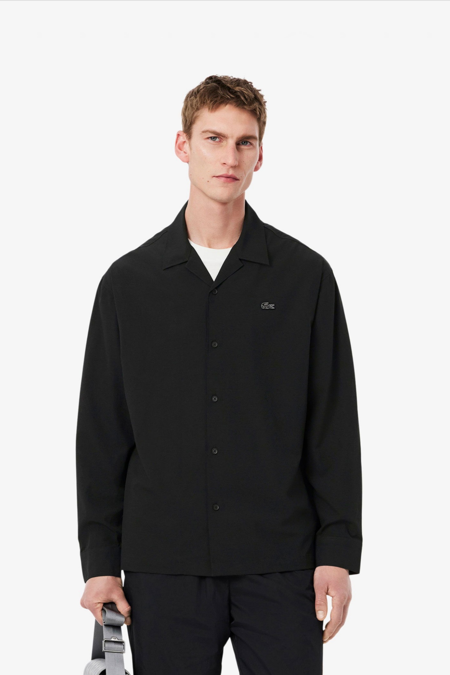 Мужская черная рубашка Черный 42 Lacoste CH9140031 Мужская черная рубашка Черный 42 Lacoste CH9140031