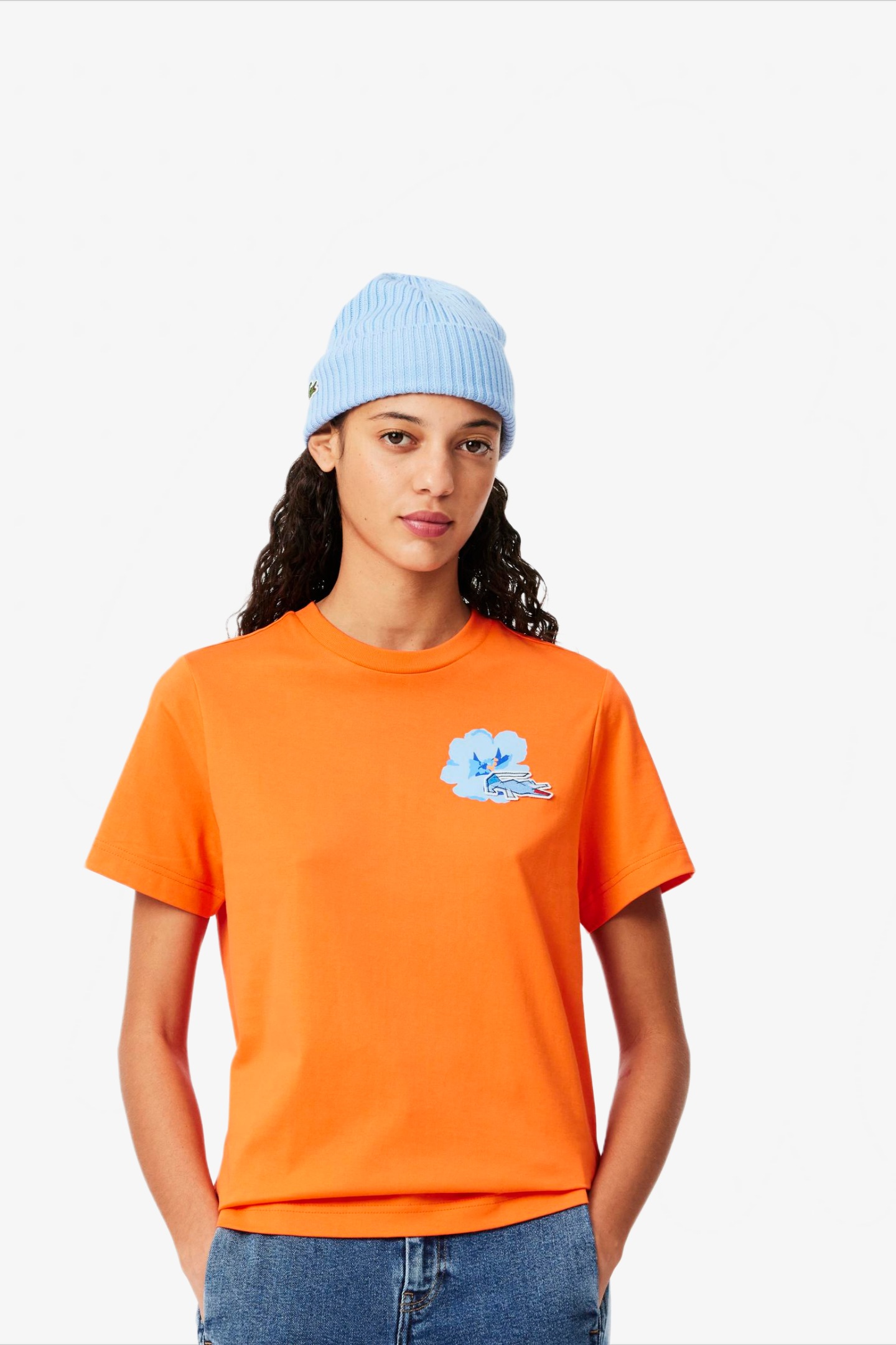 Женская оранжевая футболка Оранжевый 34 Lacoste TF2687P40 Женская оранжевая футболка Оранжевый 34 Lacoste TF2687P40