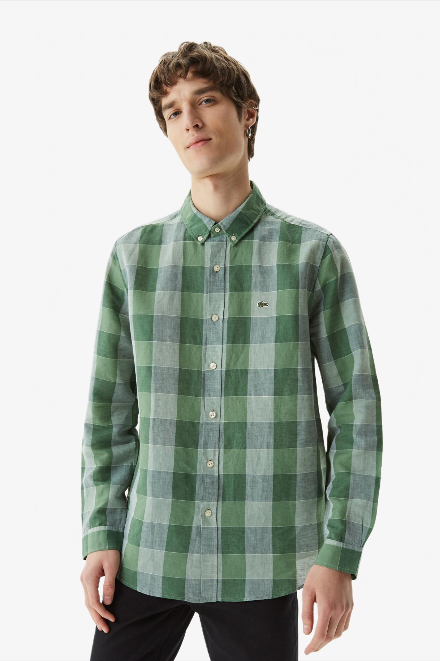 Мужская зеленая рубашка Зеленый 43 Lacoste CH031010Y Мужская зеленая рубашка Зеленый 43 Lacoste CH031010Y