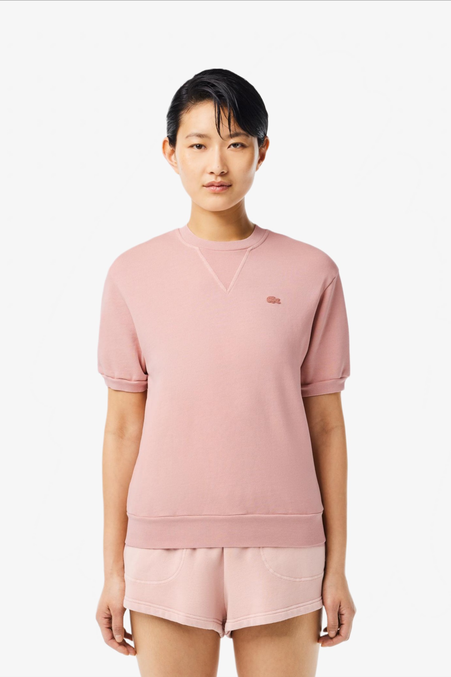 Женская розовая футболка Розовый 40 Lacoste TF7217K86 Женская розовая футболка Розовый 40 Lacoste TF7217K86