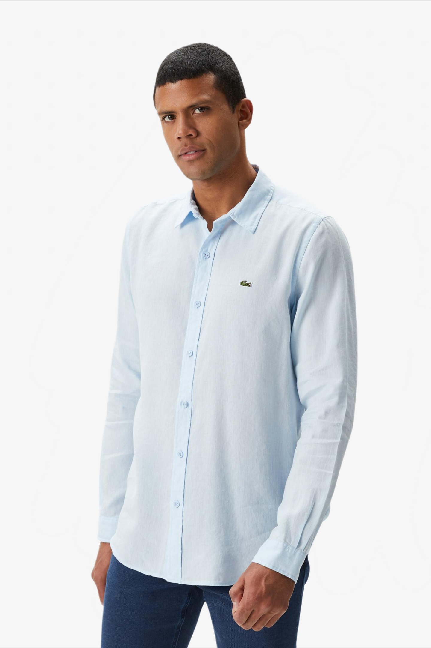 Мужская голубая рубашка Голубой 43 Lacoste CH0410ST01 Мужская голубая рубашка Голубой 43 Lacoste CH0410ST01
