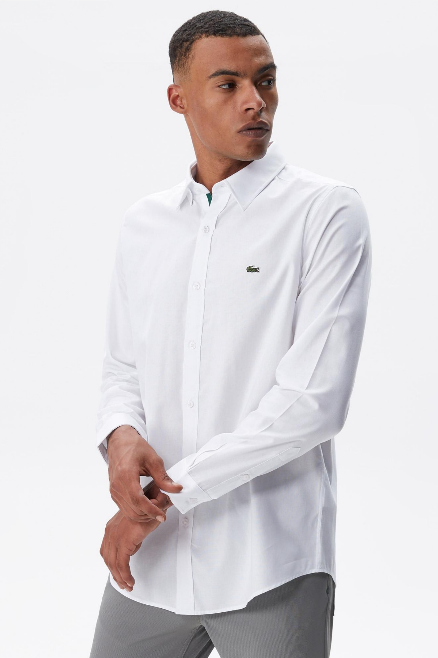 Мужская белая рубашка Белый 45 Lacoste CH242424B Мужская белая рубашка Белый 45 Lacoste CH242424B