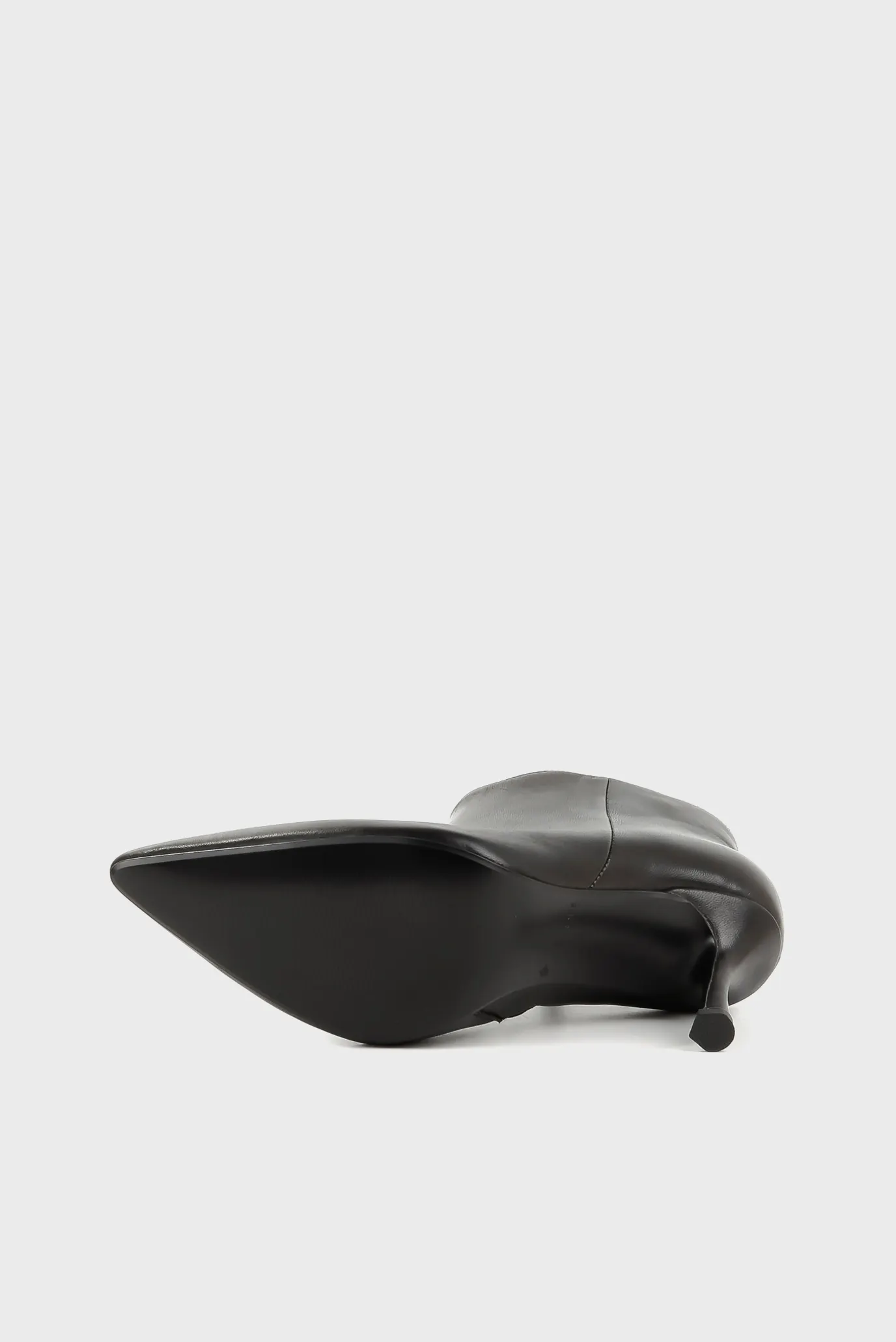 Женские черные кожаные ботильоны 5