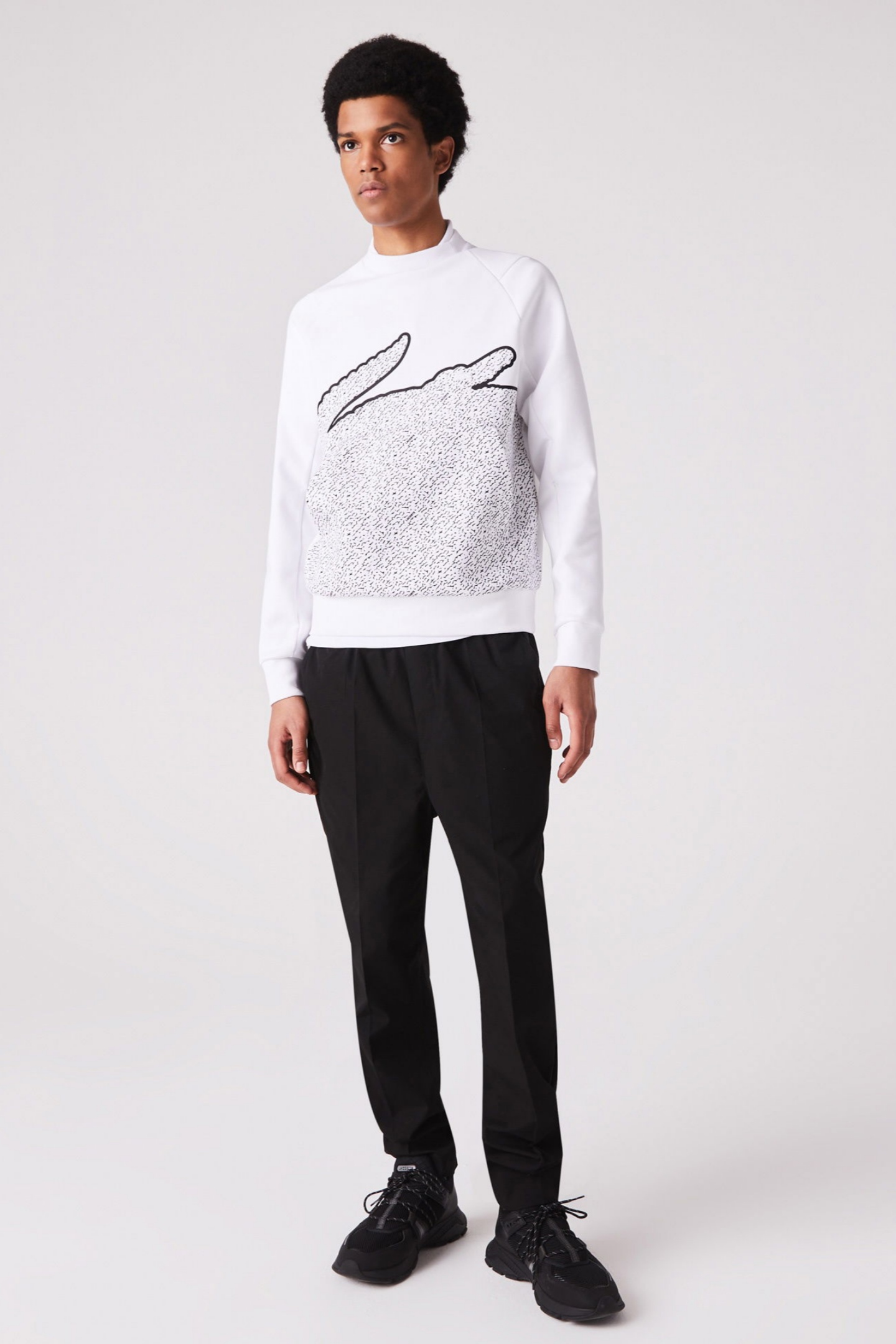 Мужская белая толстовка Белый XL Lacoste SH3358001 Мужская белая толстовка Белый XL Lacoste SH3358001