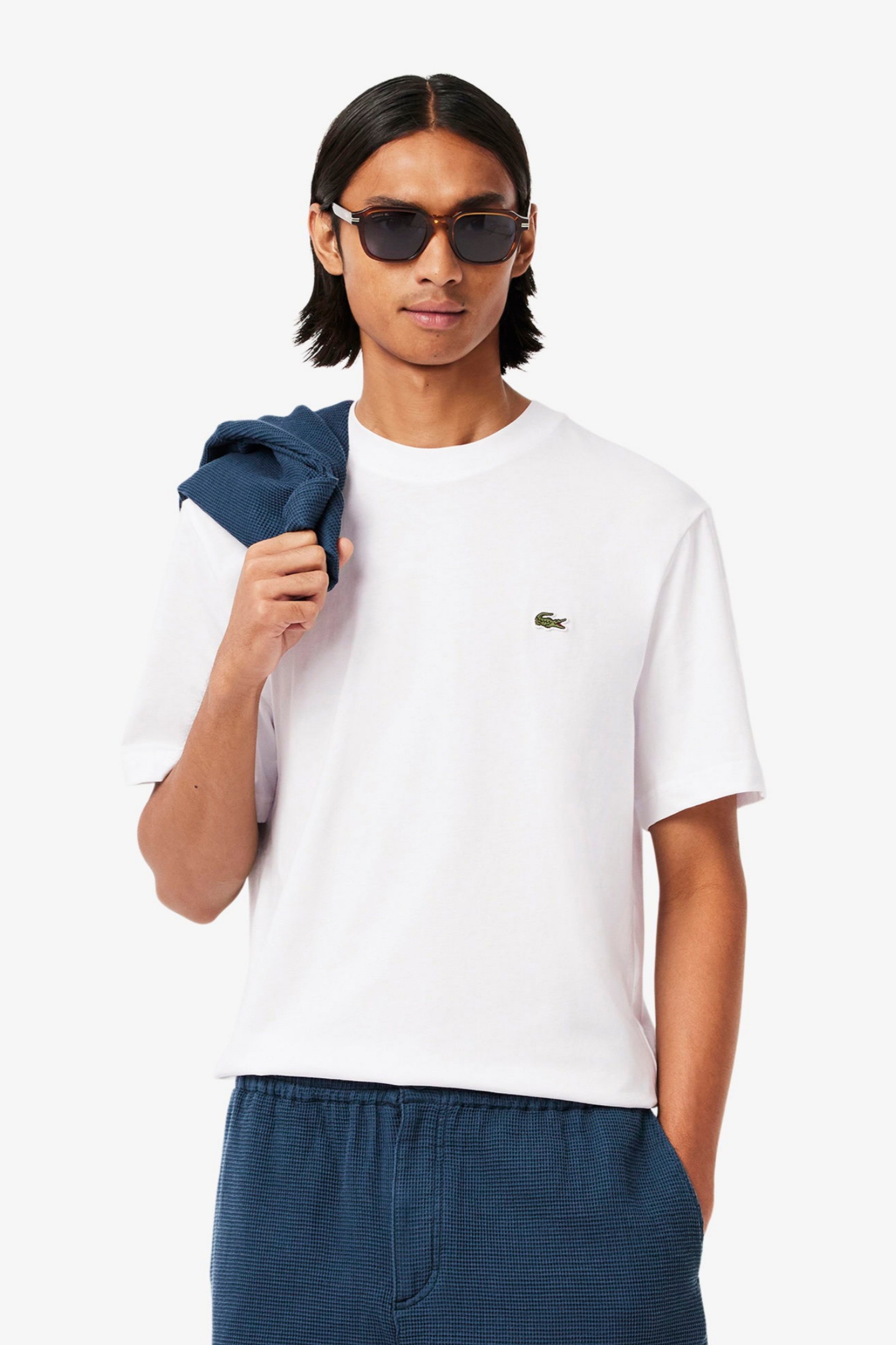 Мужская белая футболка Classic fit Белый L-XL Lacoste TH7318001 Мужская белая футболка Classic fit Белый L-XL Lacoste TH7318001