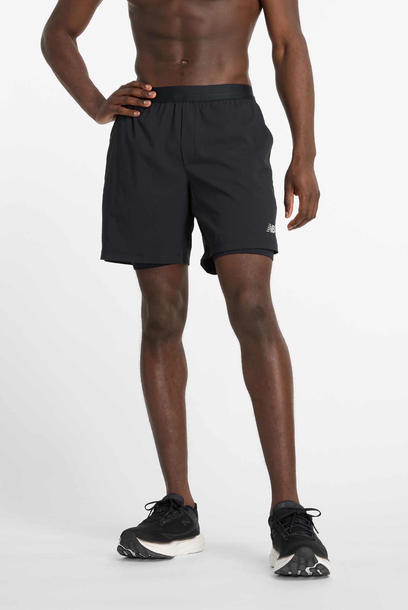 Мужские черные шорты AC Lined 7" Черный M New Balance MS41288BK Мужские черные шорты AC Lined 7" Черный M New Balance MS41288BK