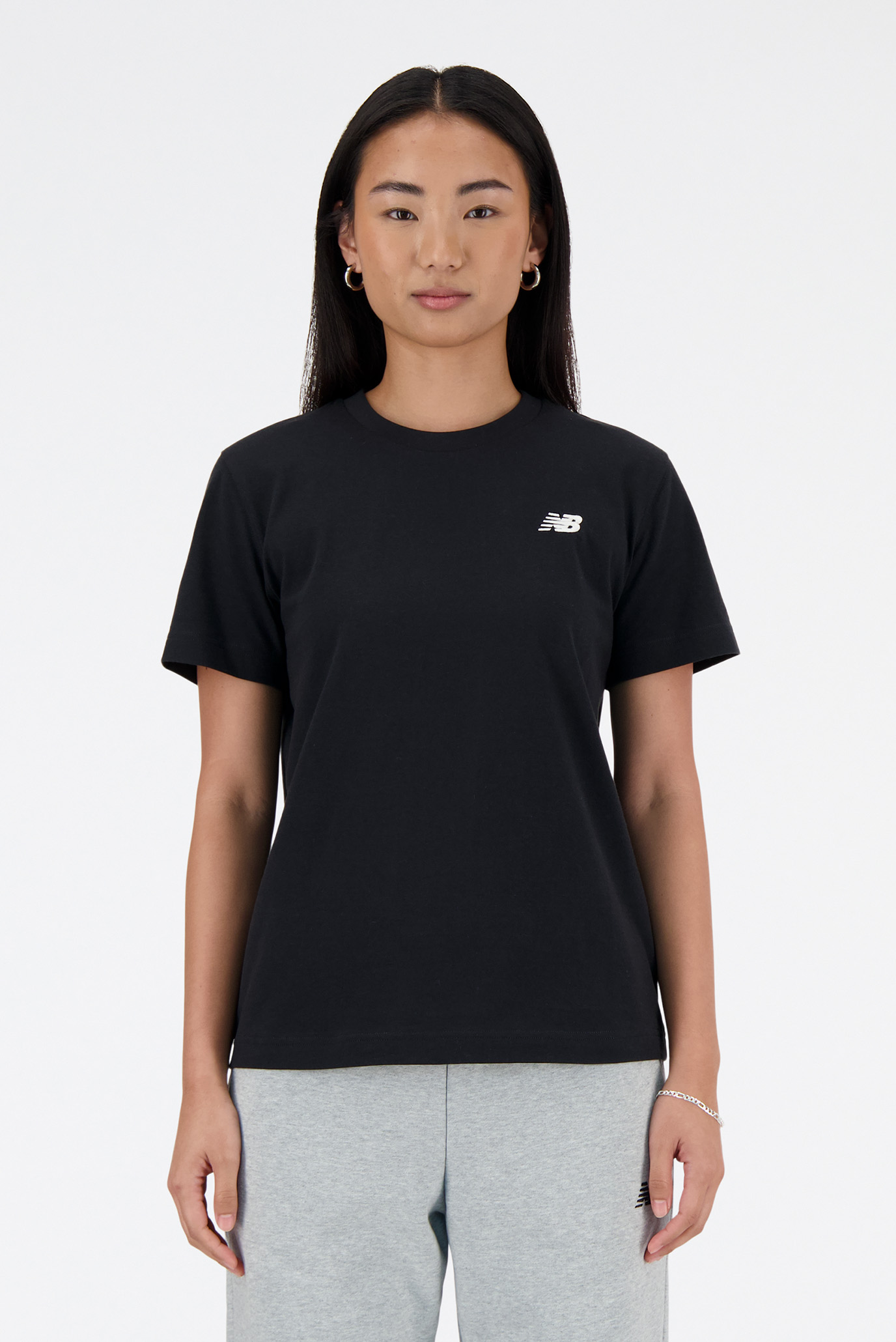 Женская черная футболка Small Logo Черный XS New Balance WT41509BK Женская черная футболка Small Logo Черный XS New Balance WT41509BK