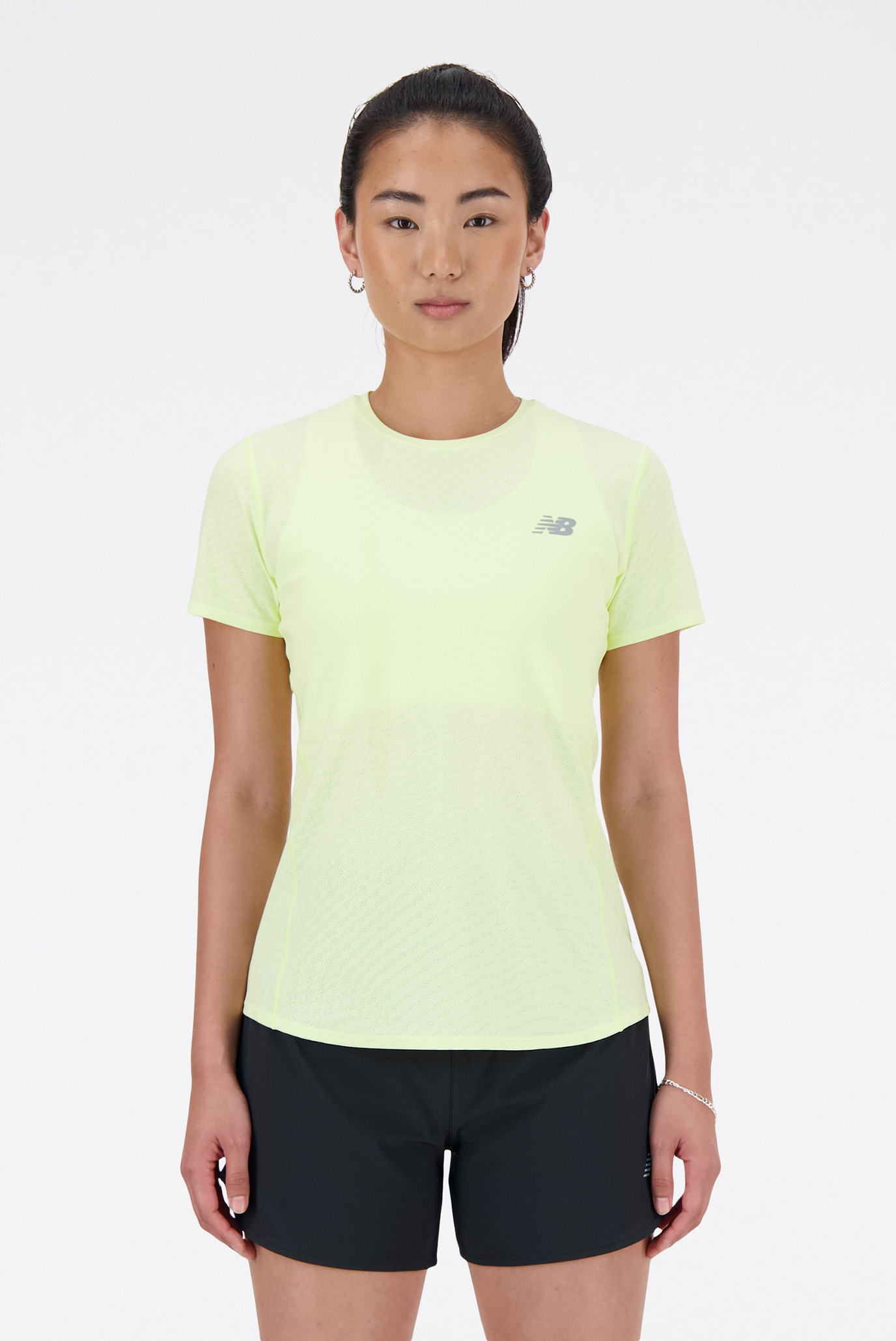 Женская салатовая футболка NB Jacquard Салатовый 44 New Balance WT41281LLT Женская салатовая футболка NB Jacquard Салатовый 44 New Balance WT41281LLT