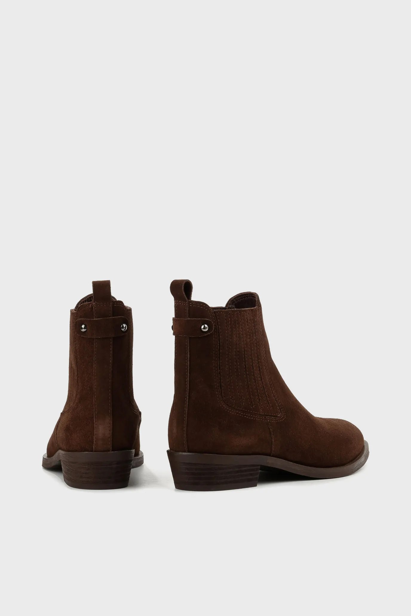 Женские коричневые замшевые ботильоны 5