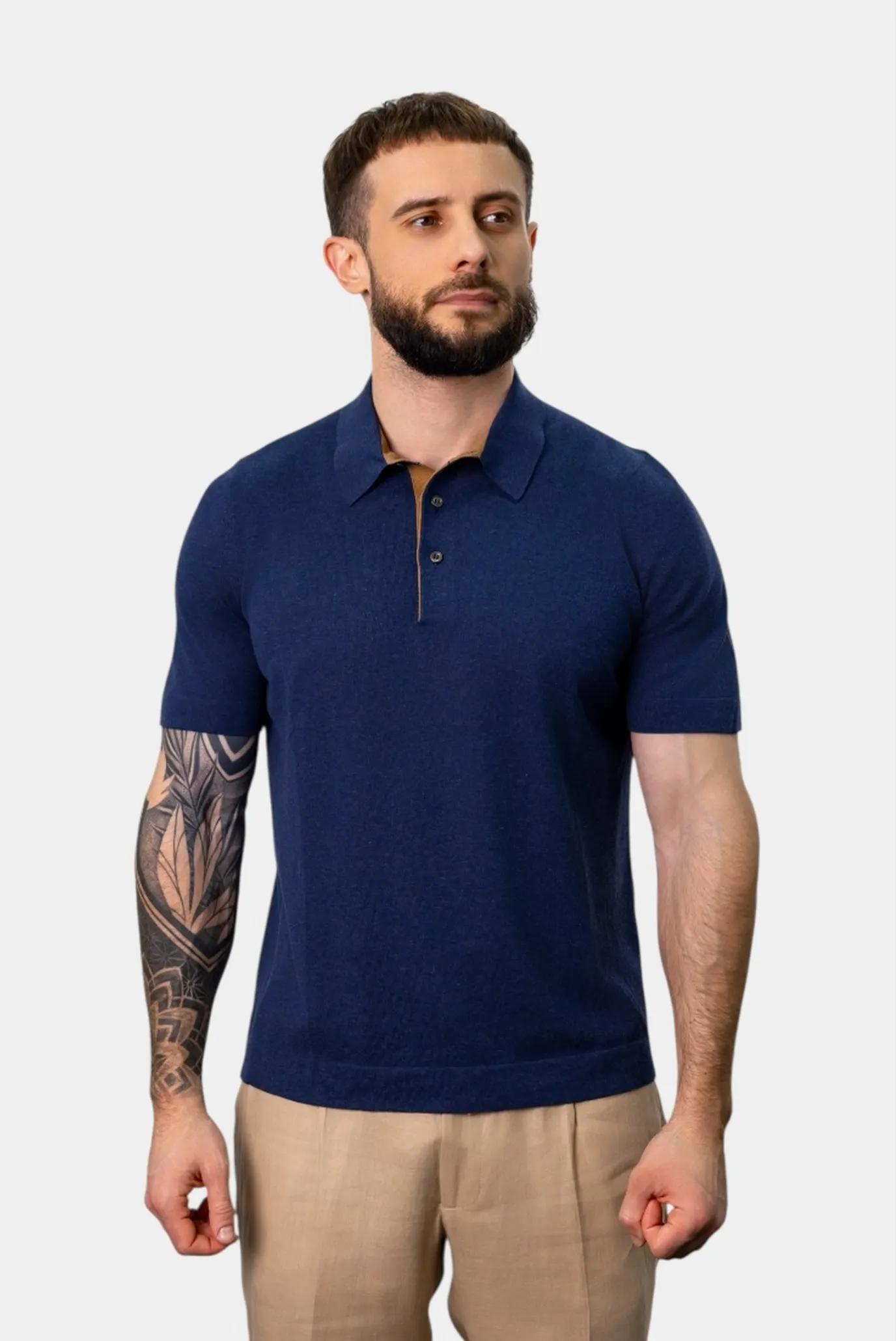 Чоловіче синє поло 1