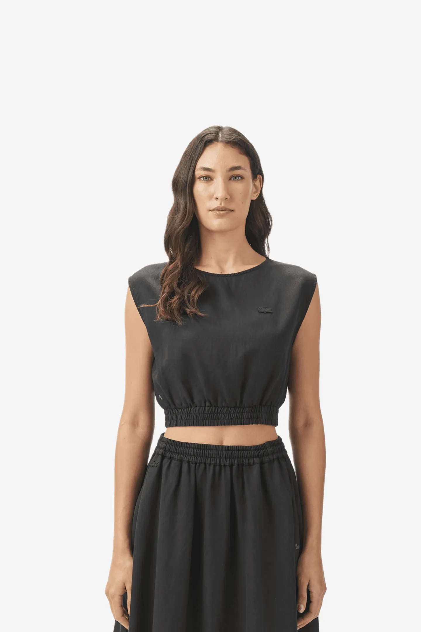 Женская черная футболка Черный 38 Lacoste QF0509031