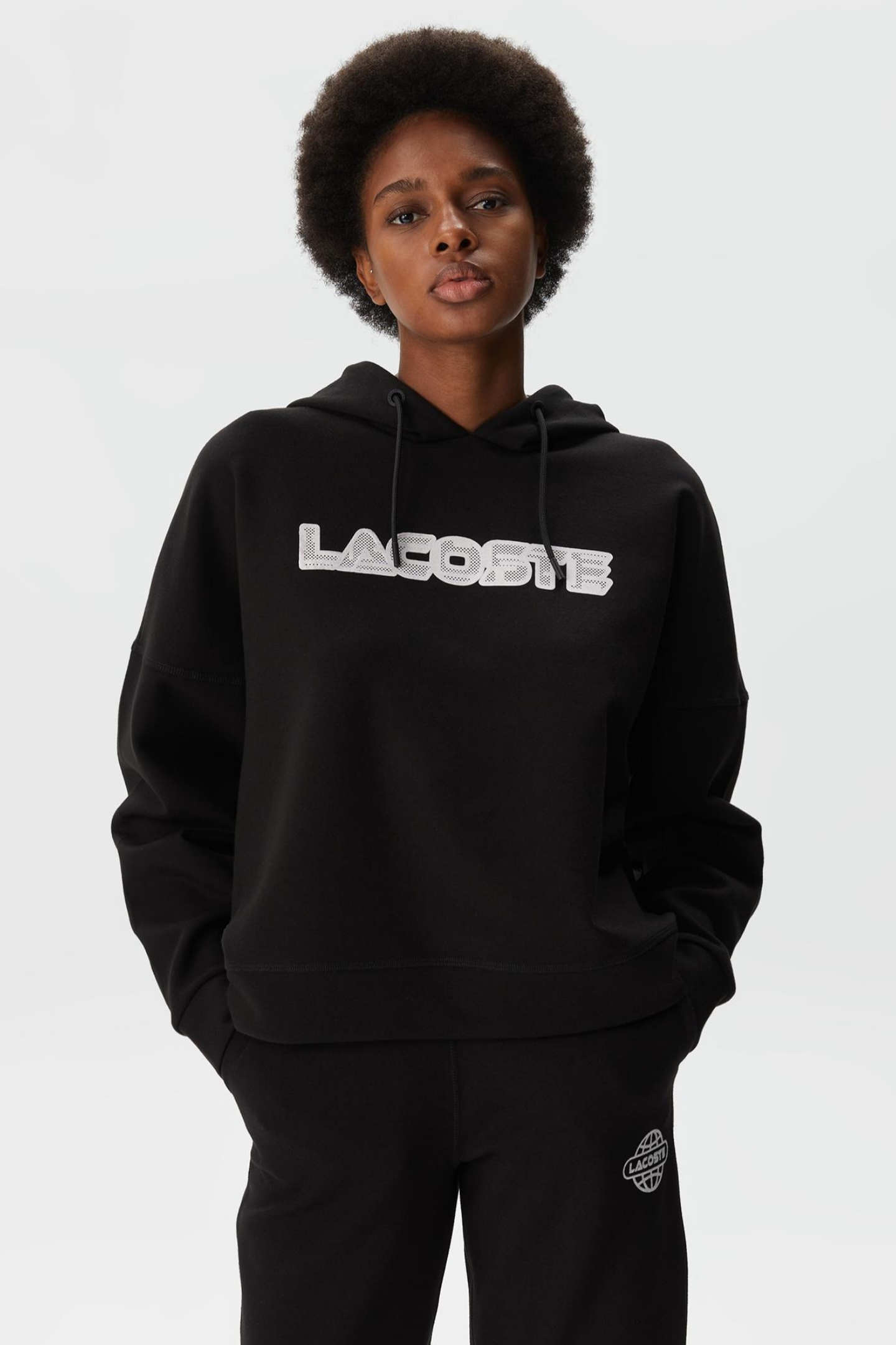 Женская черная толстовка Черный 40 Lacoste SF240606S Женская черная толстовка Черный 40 Lacoste SF240606S