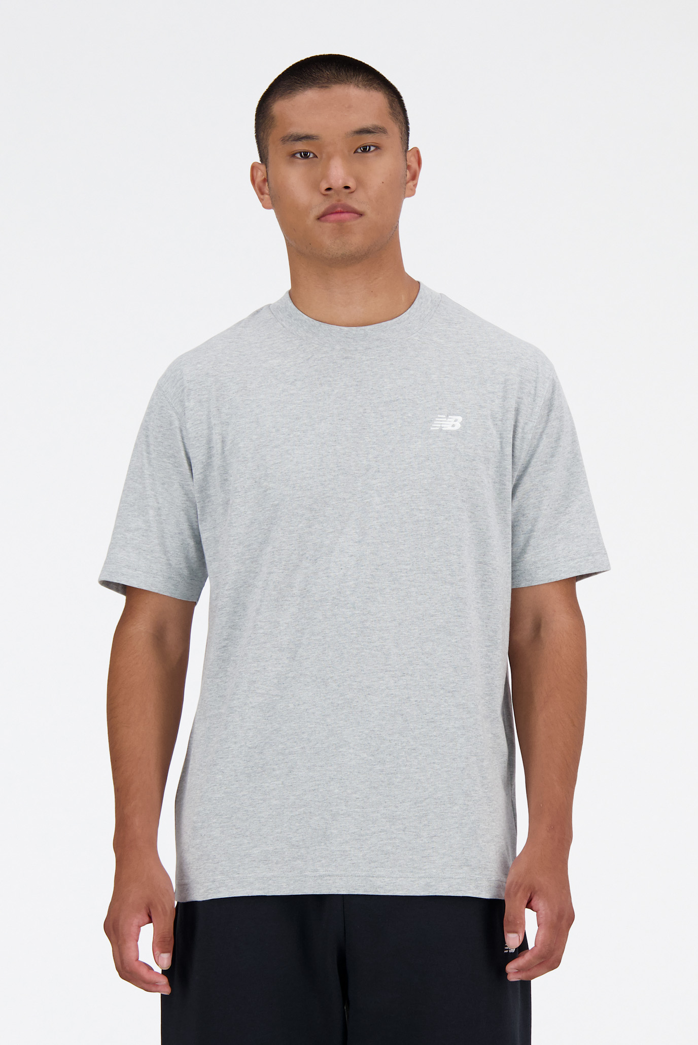 Мужская серая футболка Sleeve Серый M New Balance MT41509AG Мужская серая футболка Sleeve Серый M New Balance MT41509AG