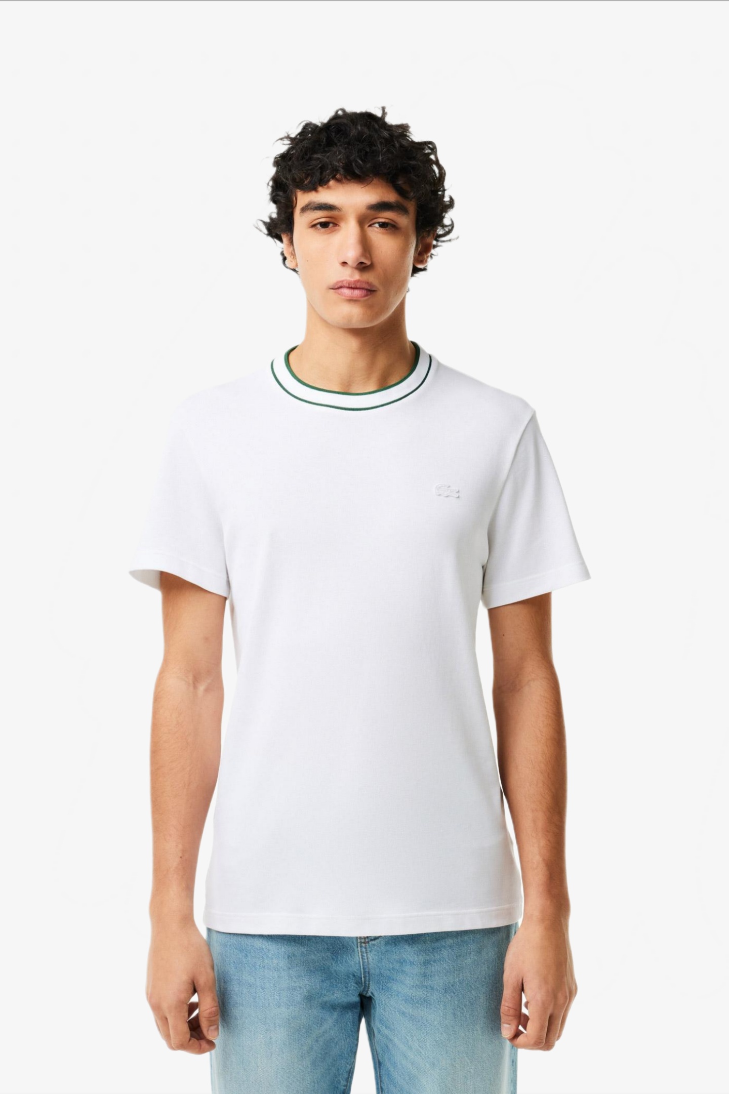 Мужская белая футболка Белый XL Lacoste TH8174001 Мужская белая футболка Белый XL Lacoste TH8174001