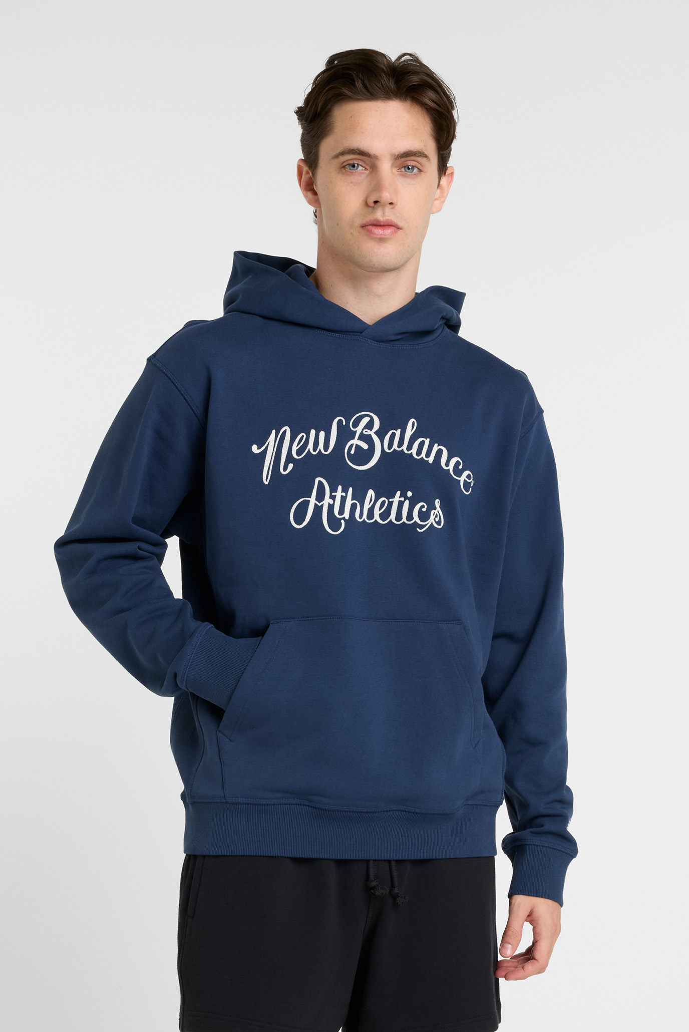 Мужское синее худи Athletics Relaxed League Синий L New Balance MT51935NNY Мужское синее худи Athletics Relaxed League Синий L New Balance MT51935NNY