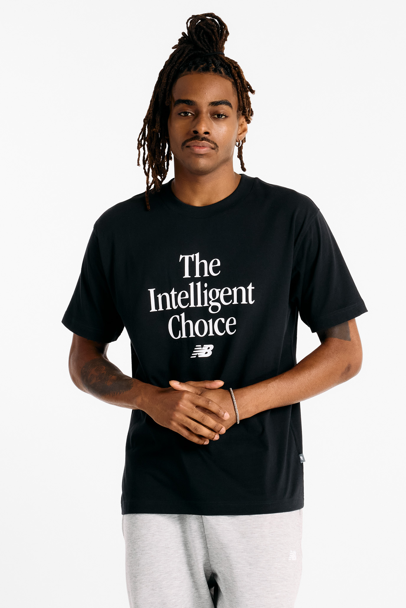 Мужская черная футболка Intelligent Choice Relaxed Черный L New Balance MT51915BK Мужская черная футболка Intelligent Choice Relaxed Черный L New Balance MT51915BK