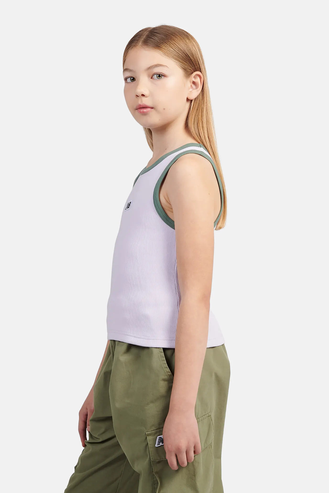 Дитяча рожева майка Premium Rib 3