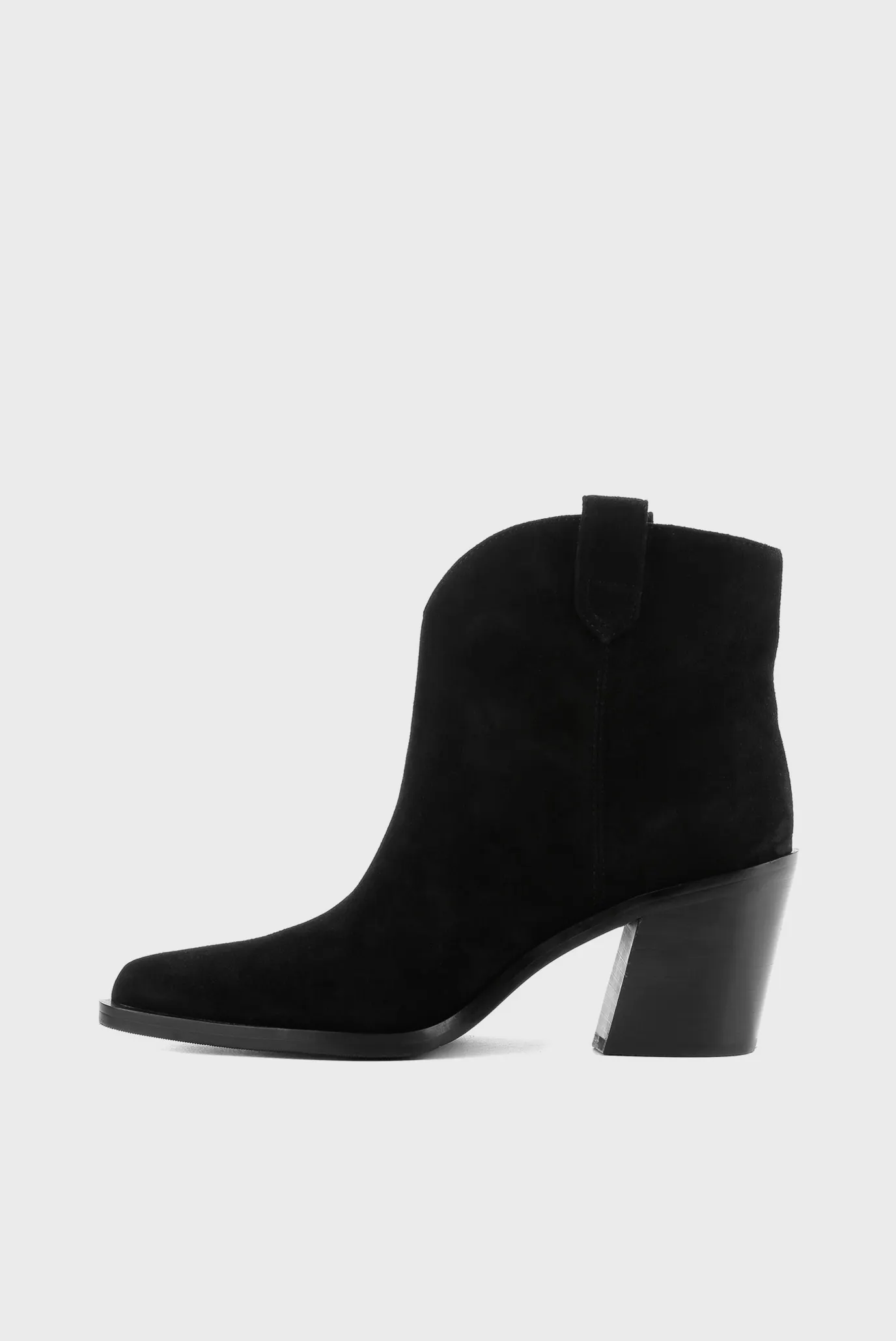 Женские черные замшевые ботильоны 2