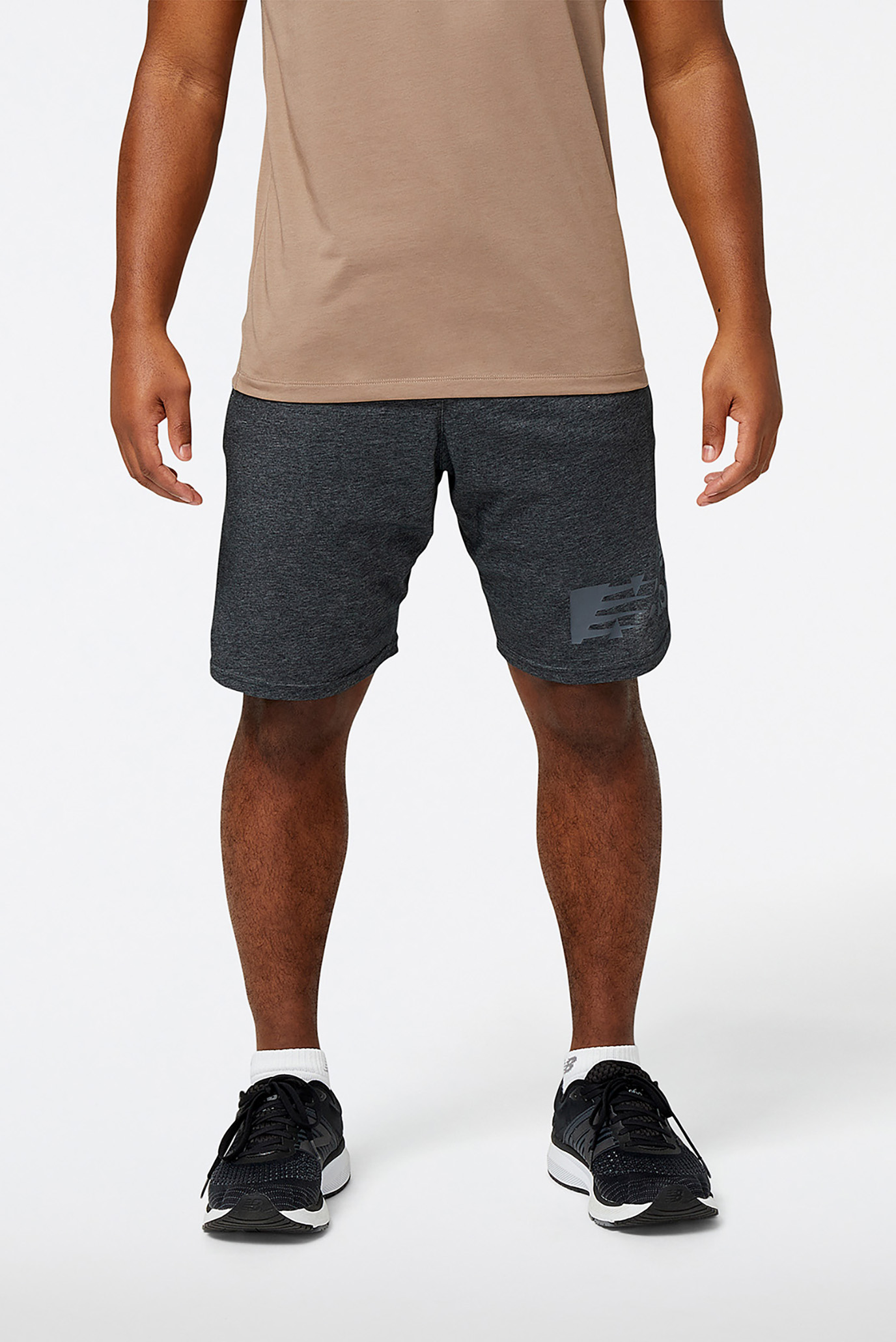 Мужские серые шорты Heathertech Knit Серый S New Balance MS21073BKH Мужские серые шорты Heathertech Knit Серый S New Balance MS21073BKH