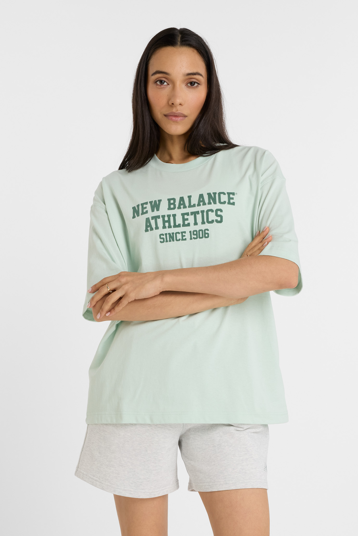 Женская мятная футболка Athletics Varsity Os Ментоловый 39-42 New Balance WT51909CYS Женская мятная футболка Athletics Varsity Os Ментоловый 39-42 New Balance WT51909CYS