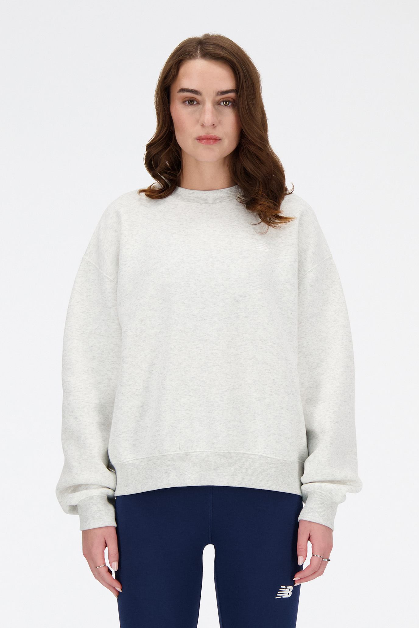 Женский серый свитшот Sport Essentials Fleece Crew Серый M New Balance WT41511AHH Женский серый свитшот Sport Essentials Fleece Crew Серый M New Balance WT41511AHH