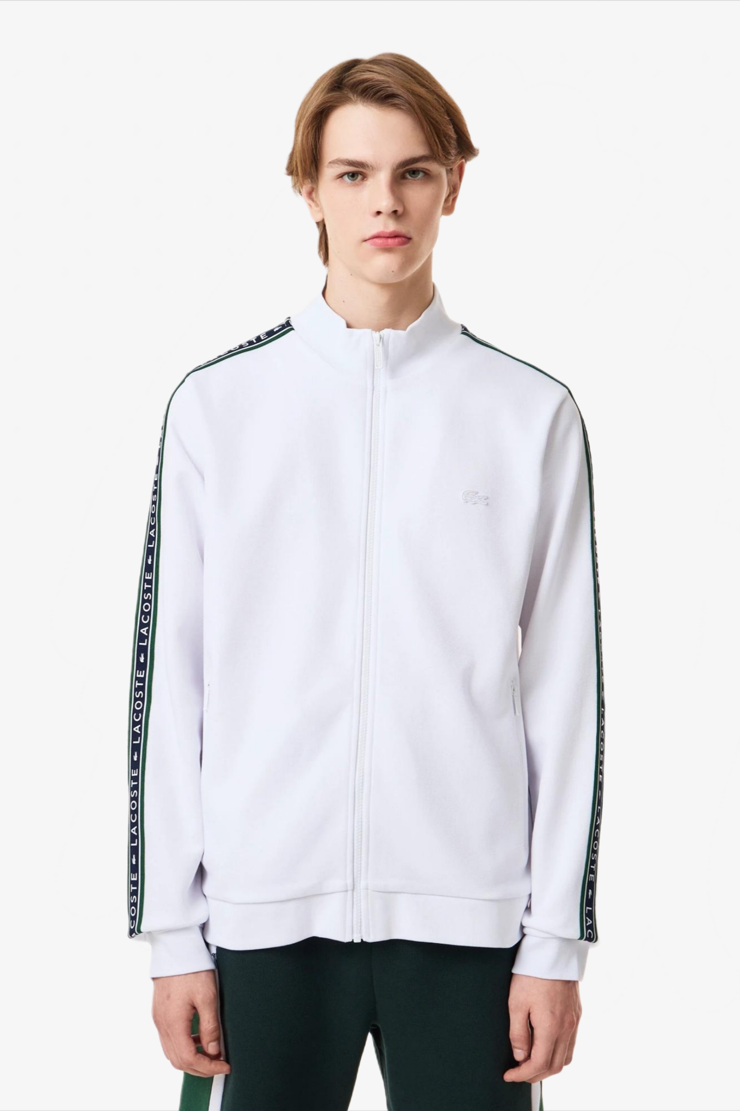 Мужская белая толстовка Белый L-XL Lacoste SH0312001 Мужская белая толстовка Белый L-XL Lacoste SH0312001