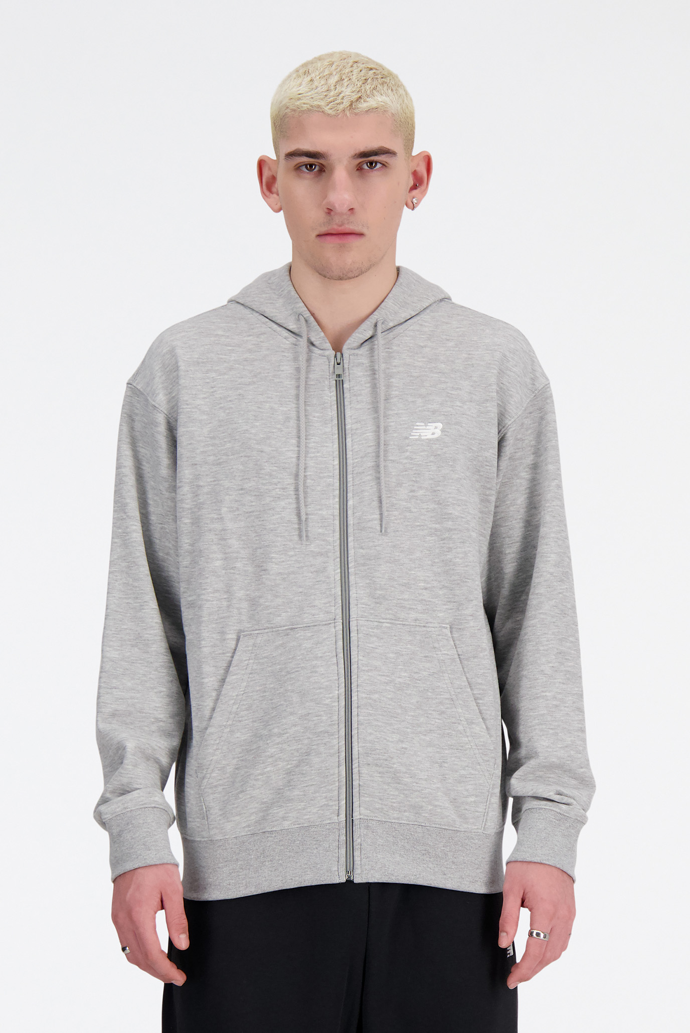 Женское серое худи Stacked Logo Серый L New Balance MJ41501AG Женское серое худи Stacked Logo Серый L New Balance MJ41501AG