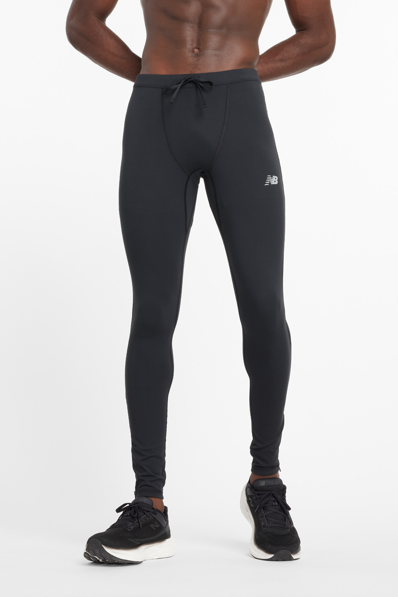 Мужские черные тайтсы Sleek Reflective Черный M New Balance MP43238BK Мужские черные тайтсы Sleek Reflective Черный M New Balance MP43238BK